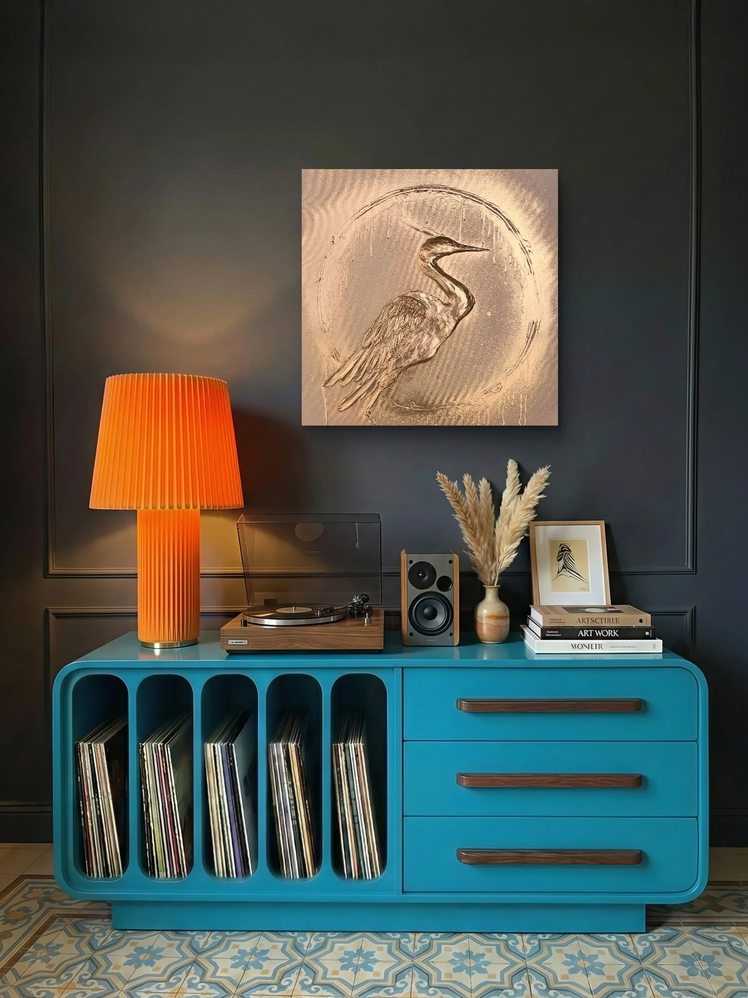 Vizualizace obraz Volavka 60x60cm Denisa Blaho