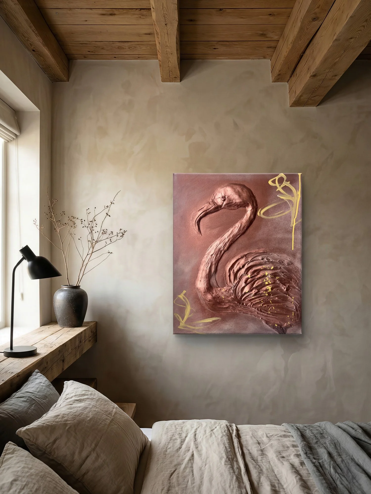 Obraz Plaměňák 40x50 cm, Denisa Blaho