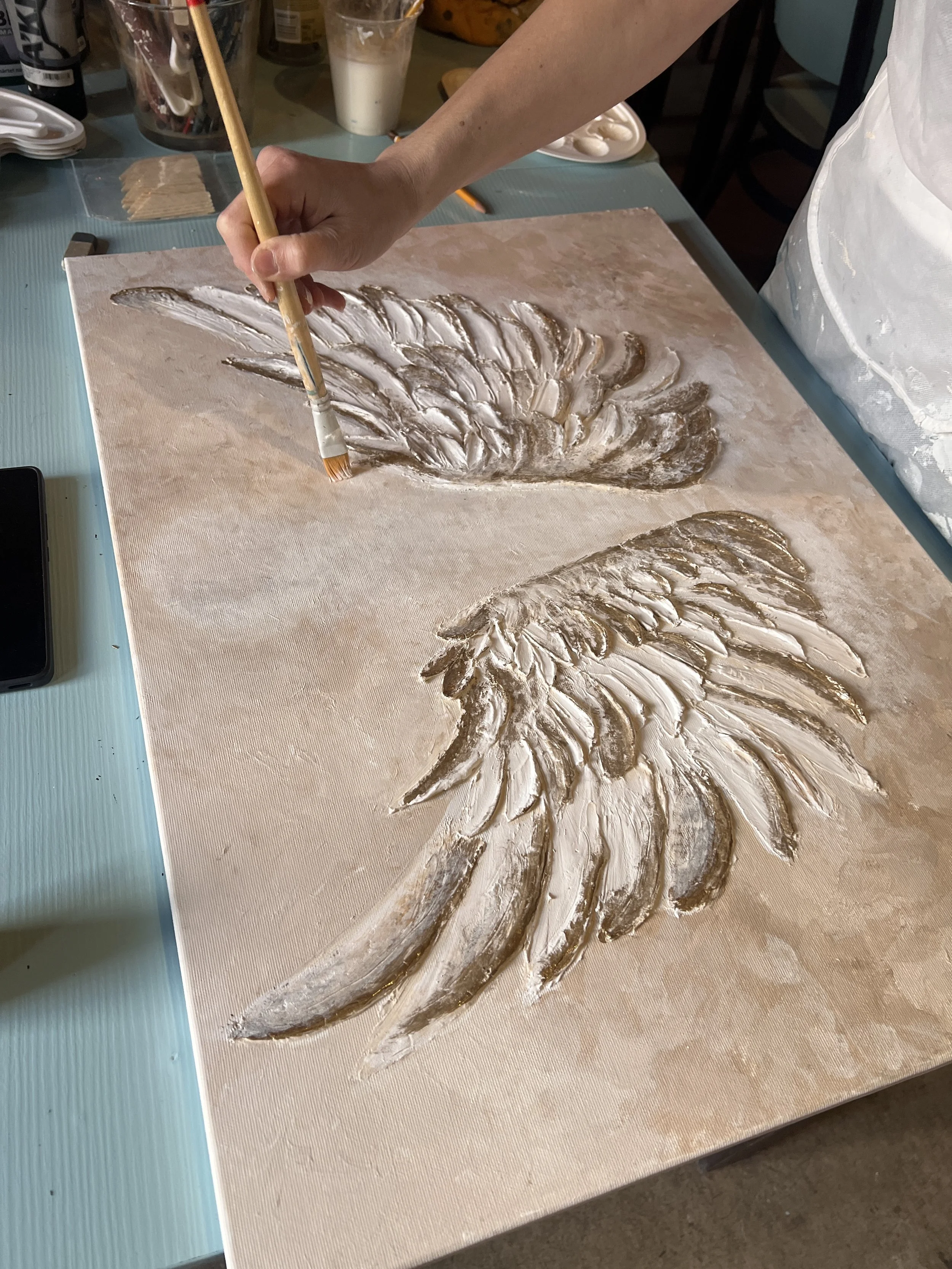 Art texture kurz 3D křídlo
