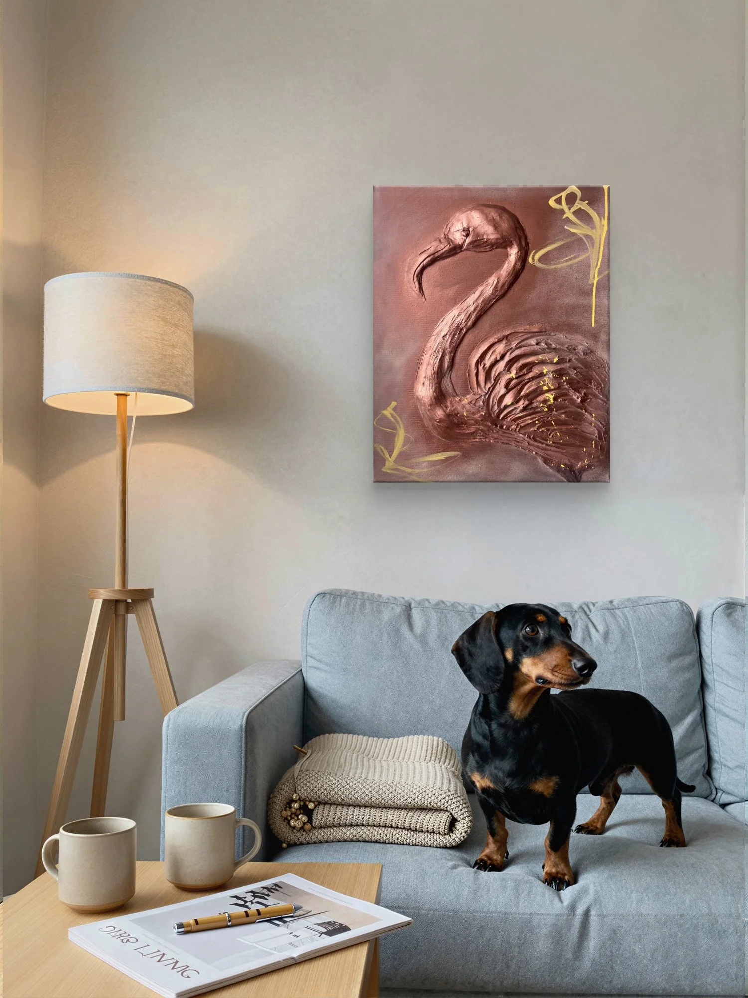 Obraz Plaměňák 40x50 cm, Denisa Blaho