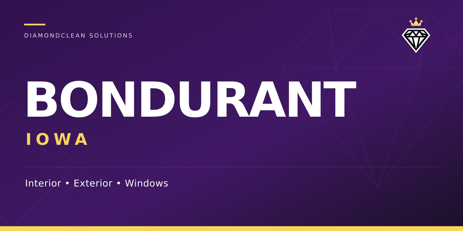 DiamondClean Solutions in Bondurant, Iowa — interior, exterior and window cleaning.