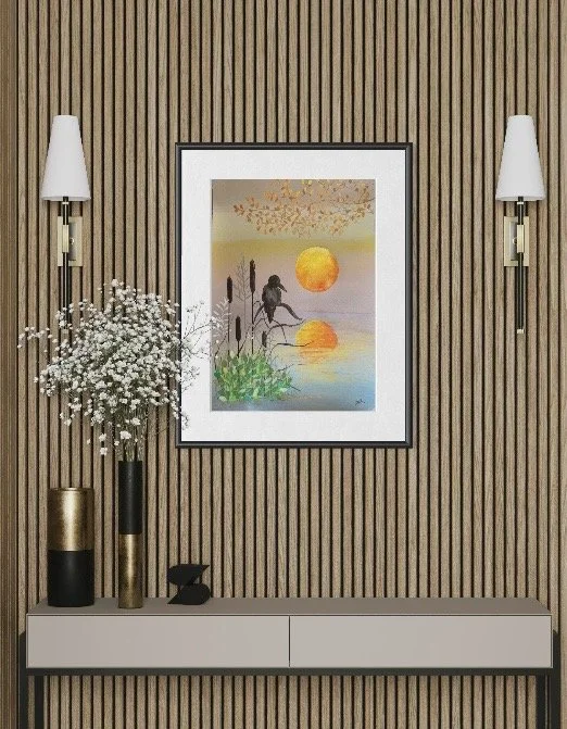 Serine Sunset A2 Framed for sale