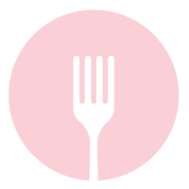 weiße Gabel auf rosa Grund - Visual