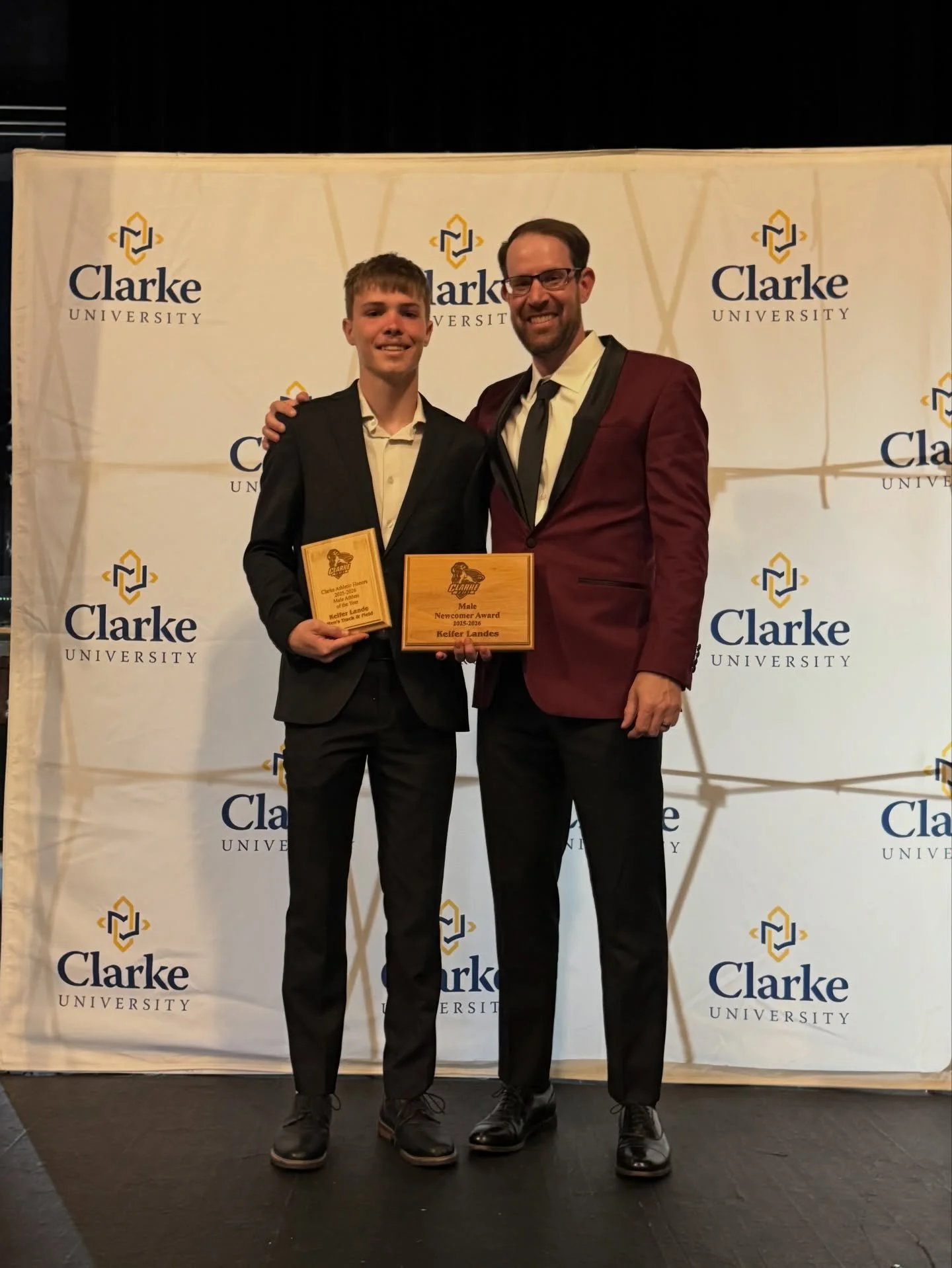 Collegiate athlete spotlight!

Keifer Landes earns Clarke men&rsquo;s athlete of the year and newcomer award in his first collegiate season. Congrats Keifer! 🏆