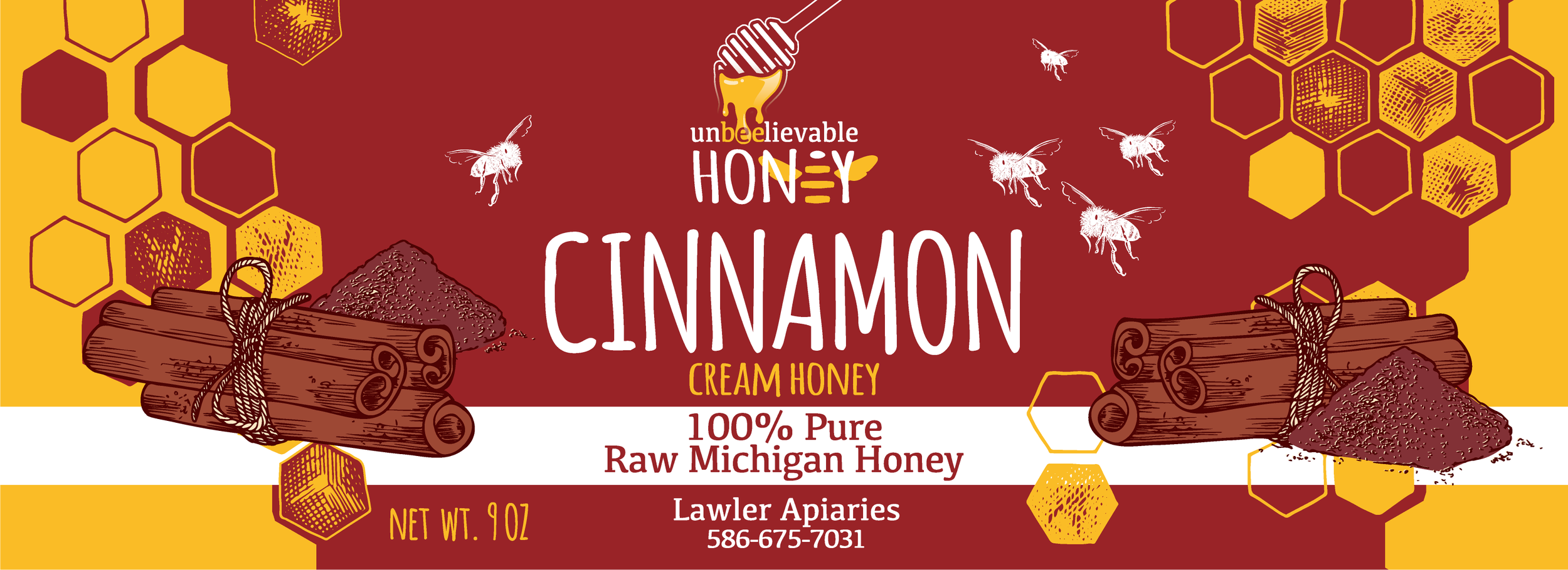 Unbeelievable Honey 25 Jar Wrappers PRINTCinnamon.png