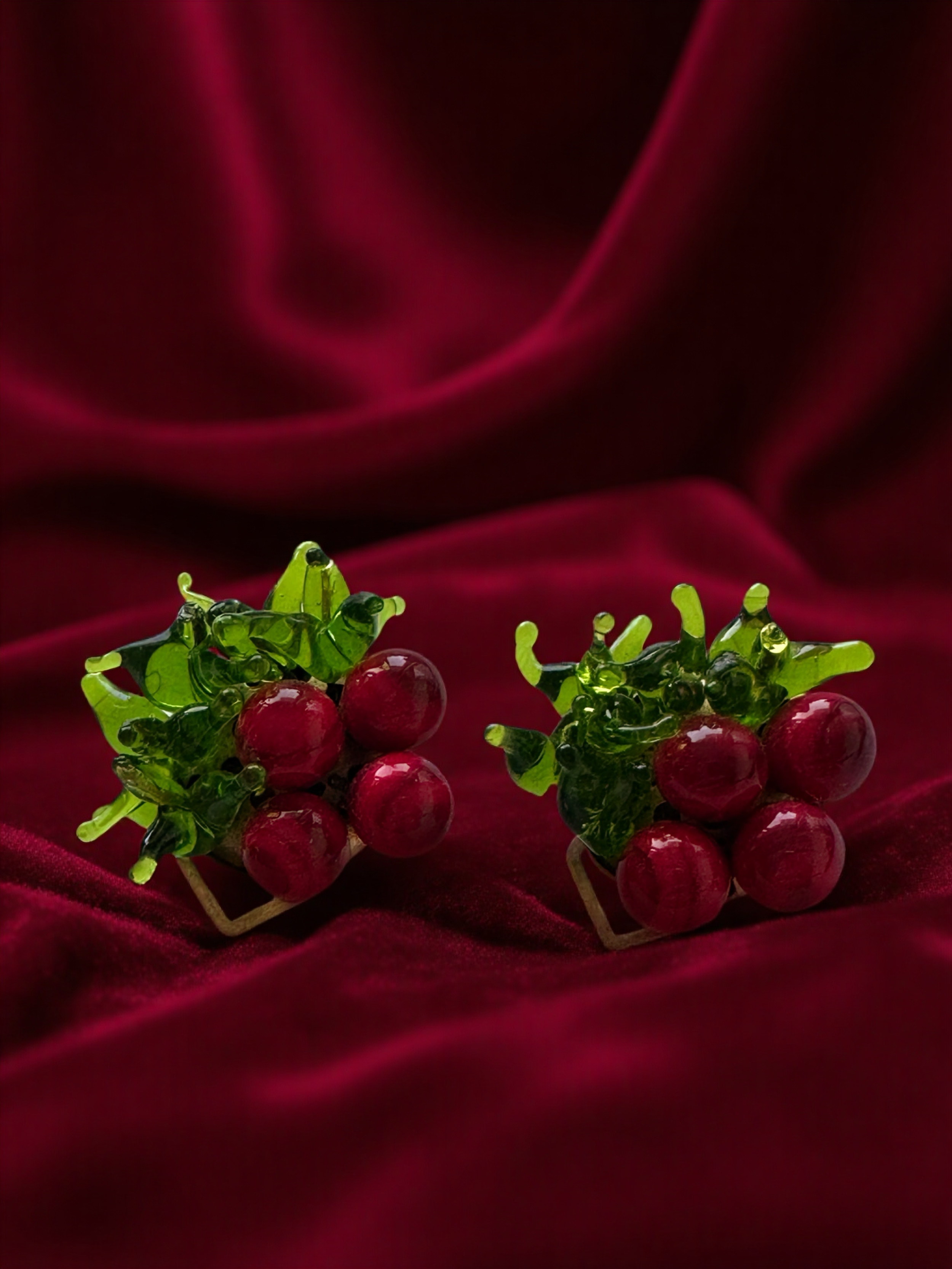 Murano Glass Vintage Clip-On Earrings