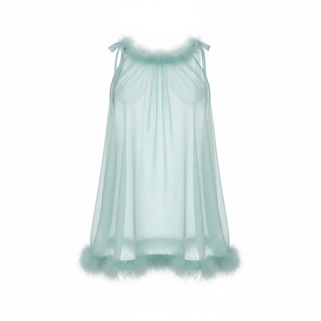 Chiffon 1960s Sleeping Gown