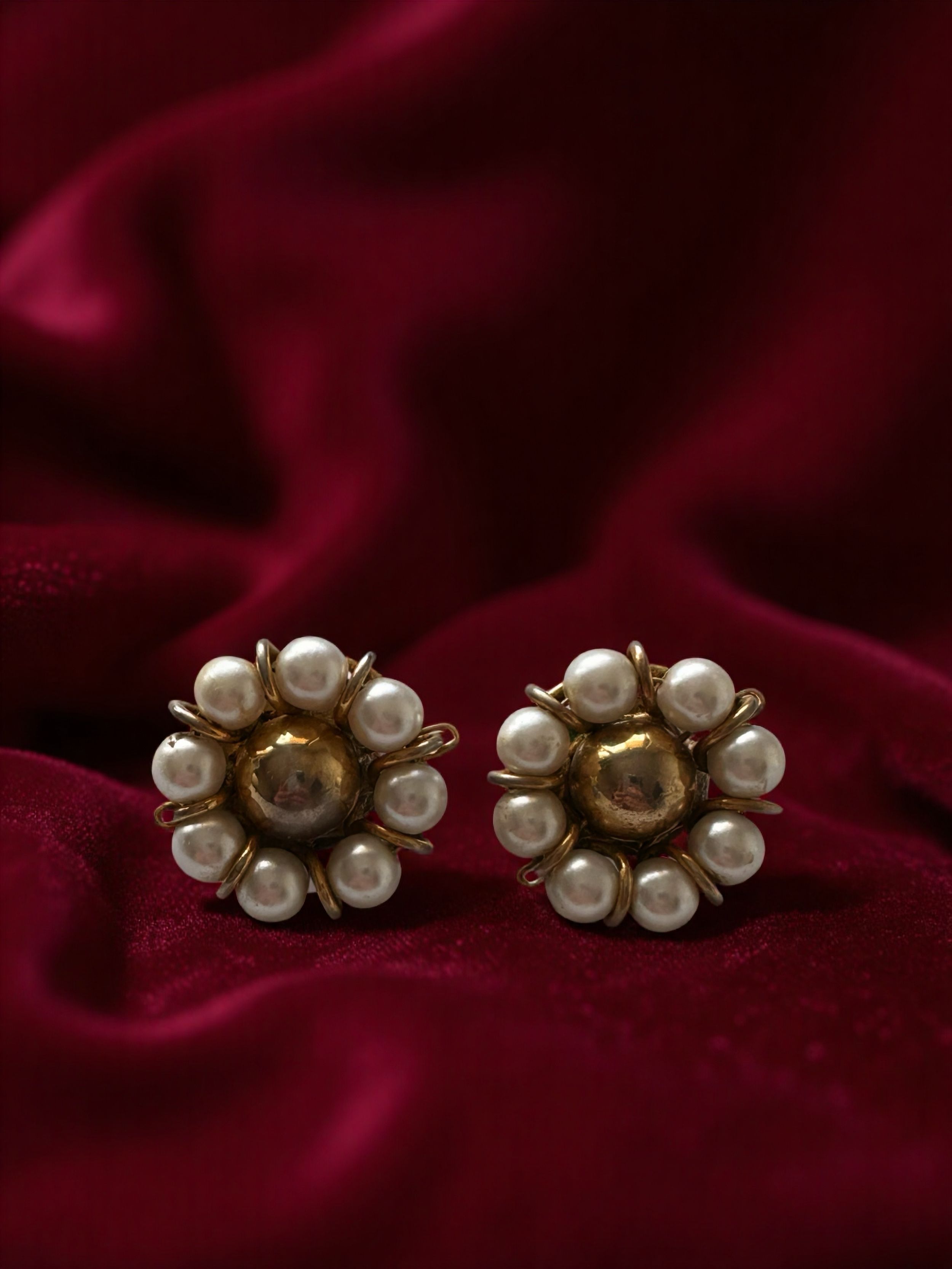 Vintage Faux Pearl Clip-on Earrings