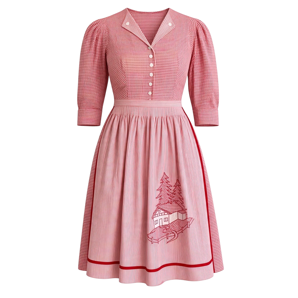 Vintage Austrian Dirndl Dress