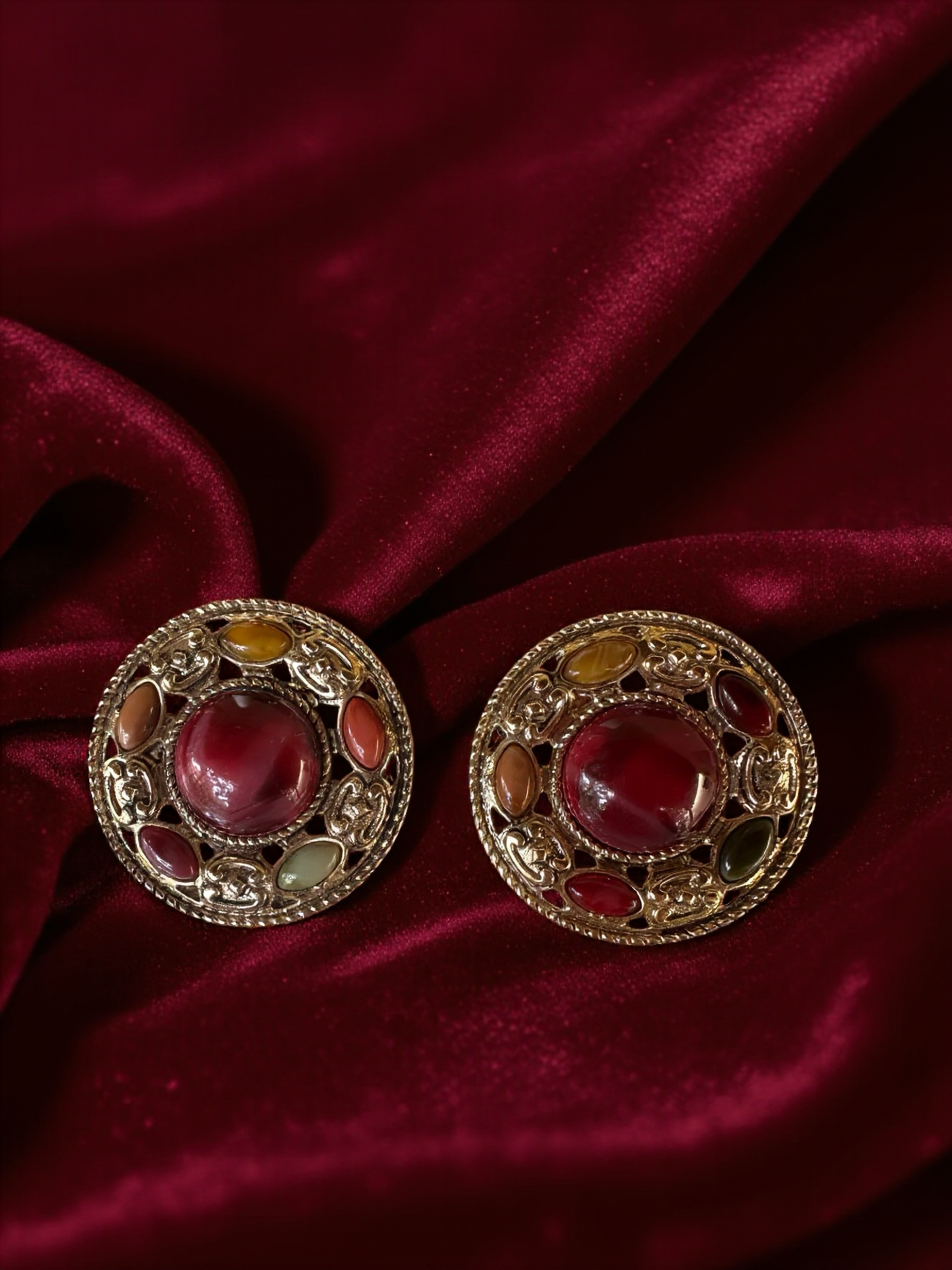 Round Clip-on Earrings