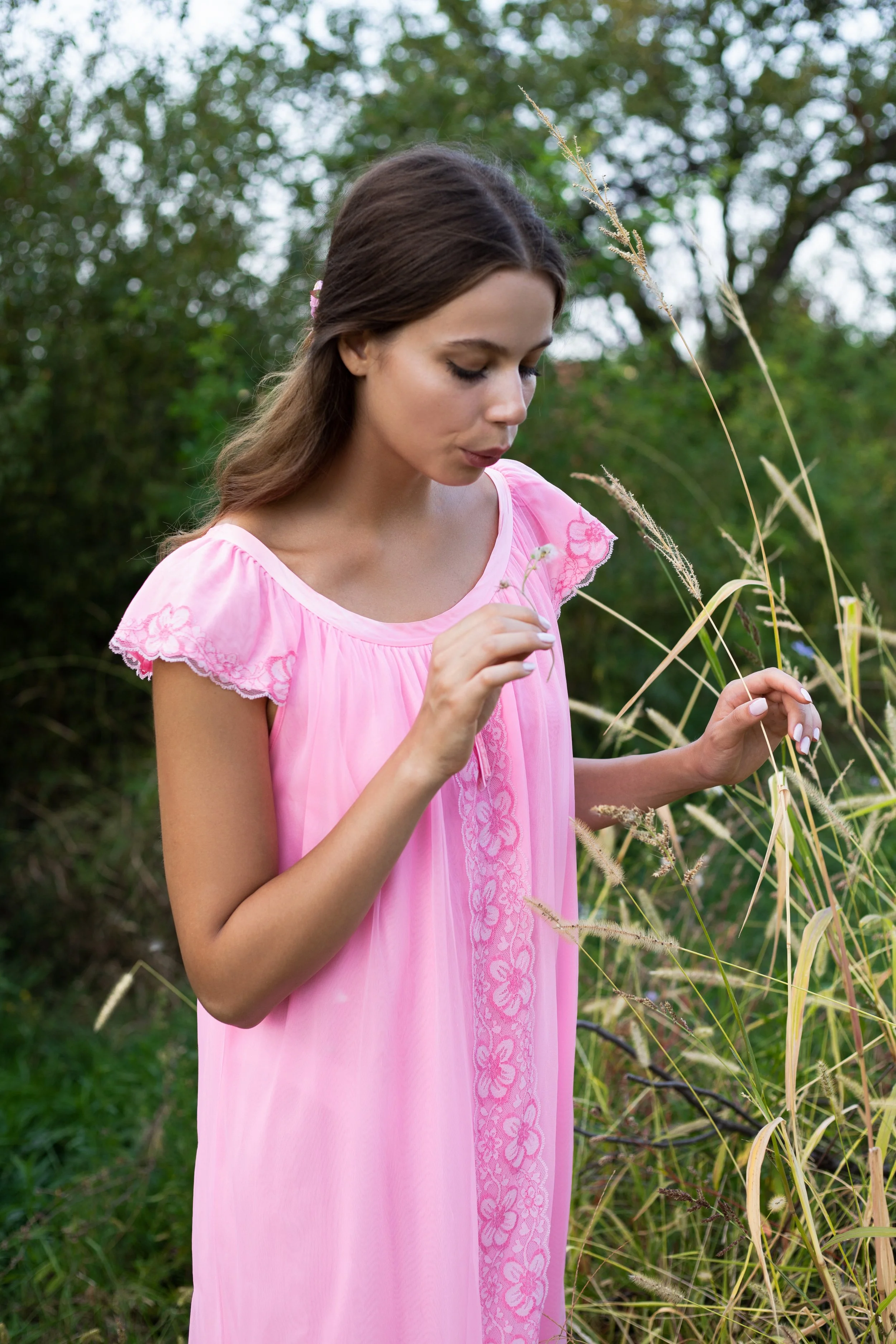 Vintage Pink Sleeping Gown