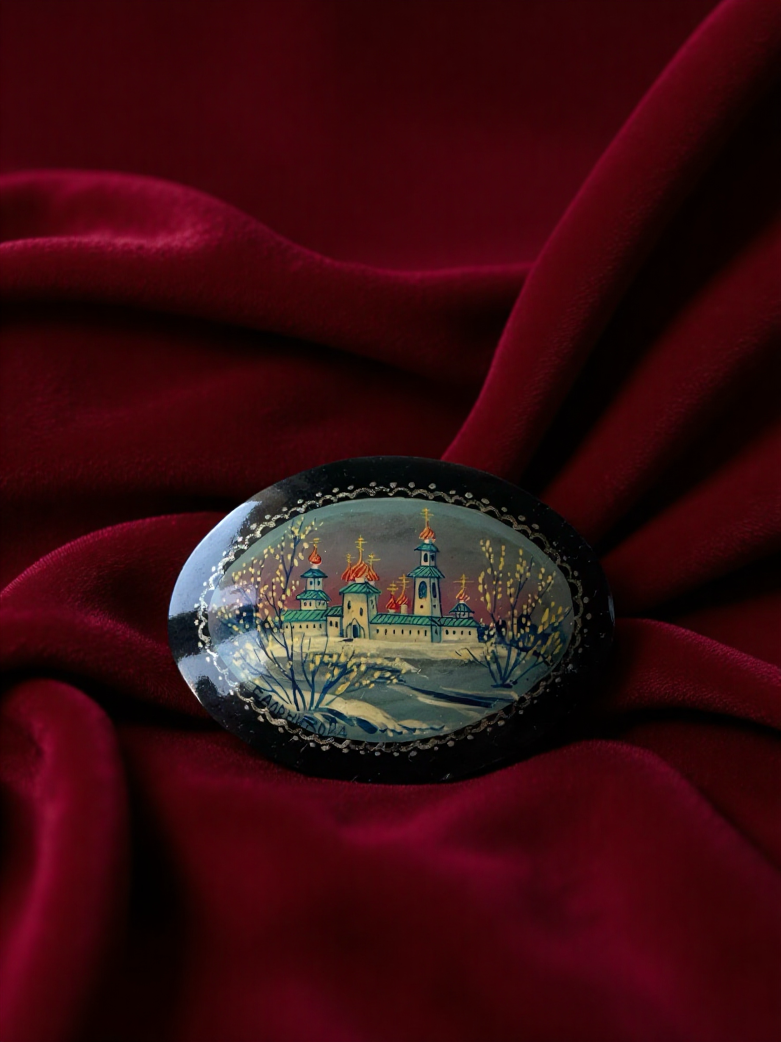 Russian Oval Brooch