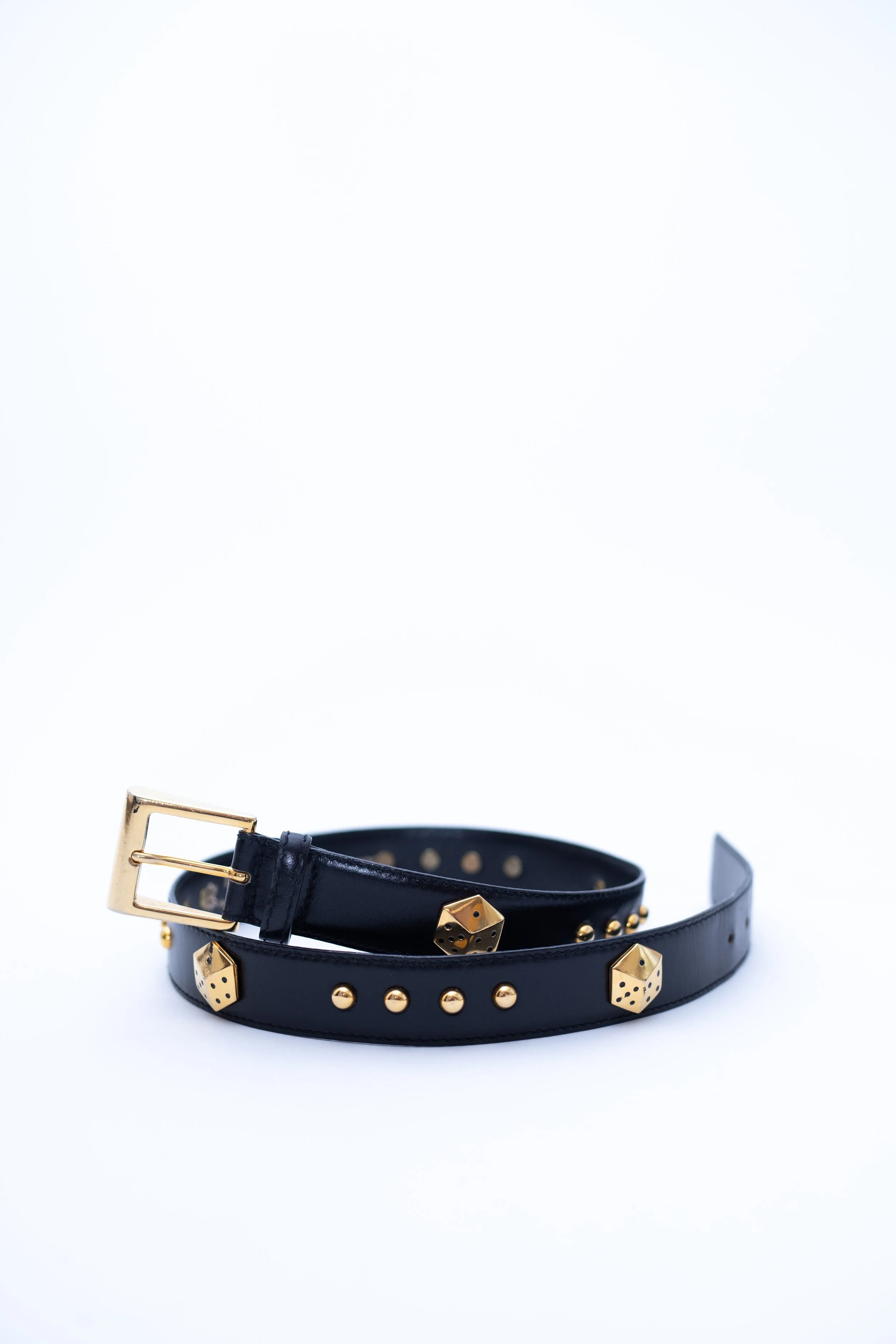 ESCADA Vintage Dice Leather Belt