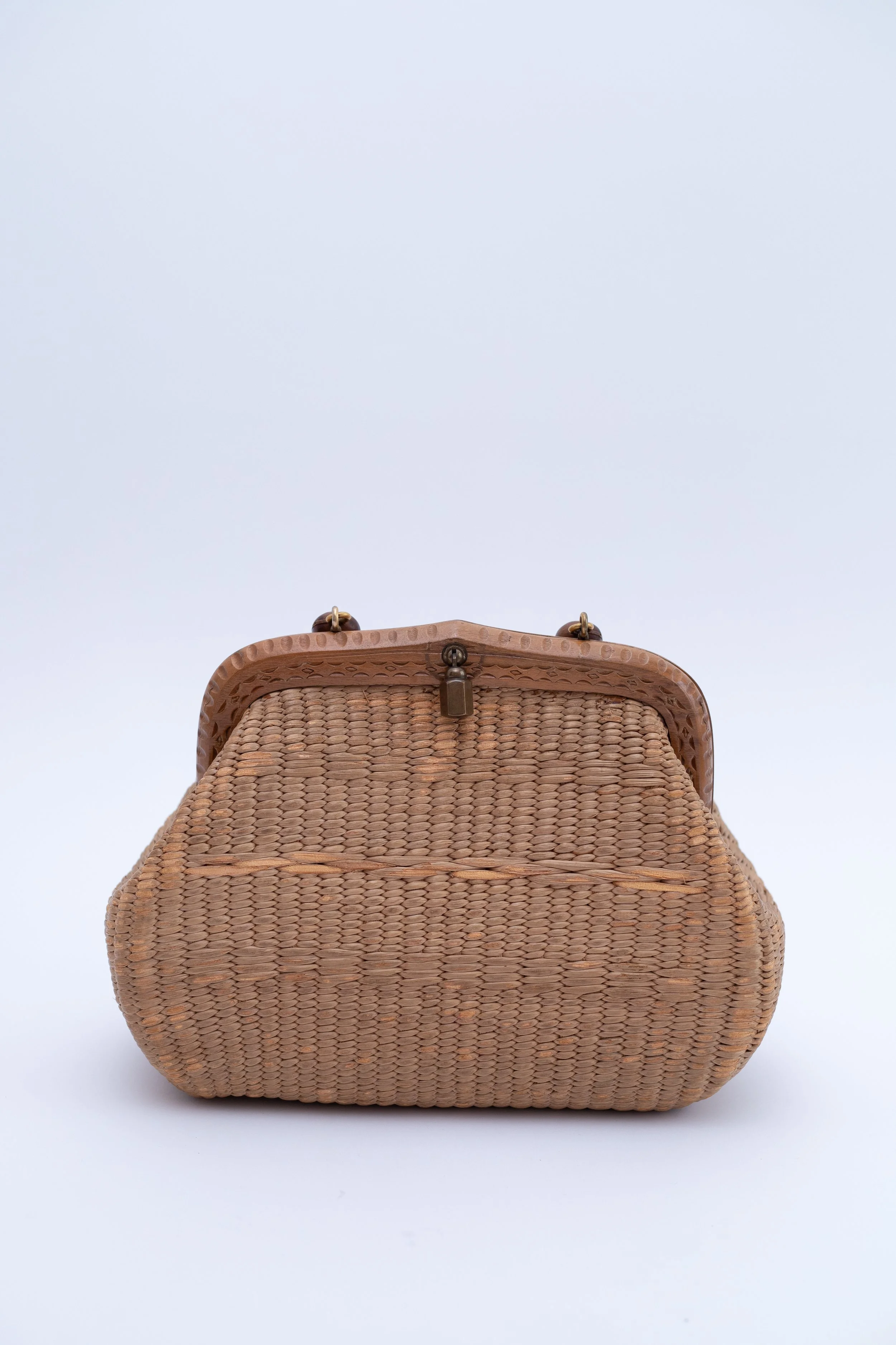 Vintage 1940's Wicker Bag