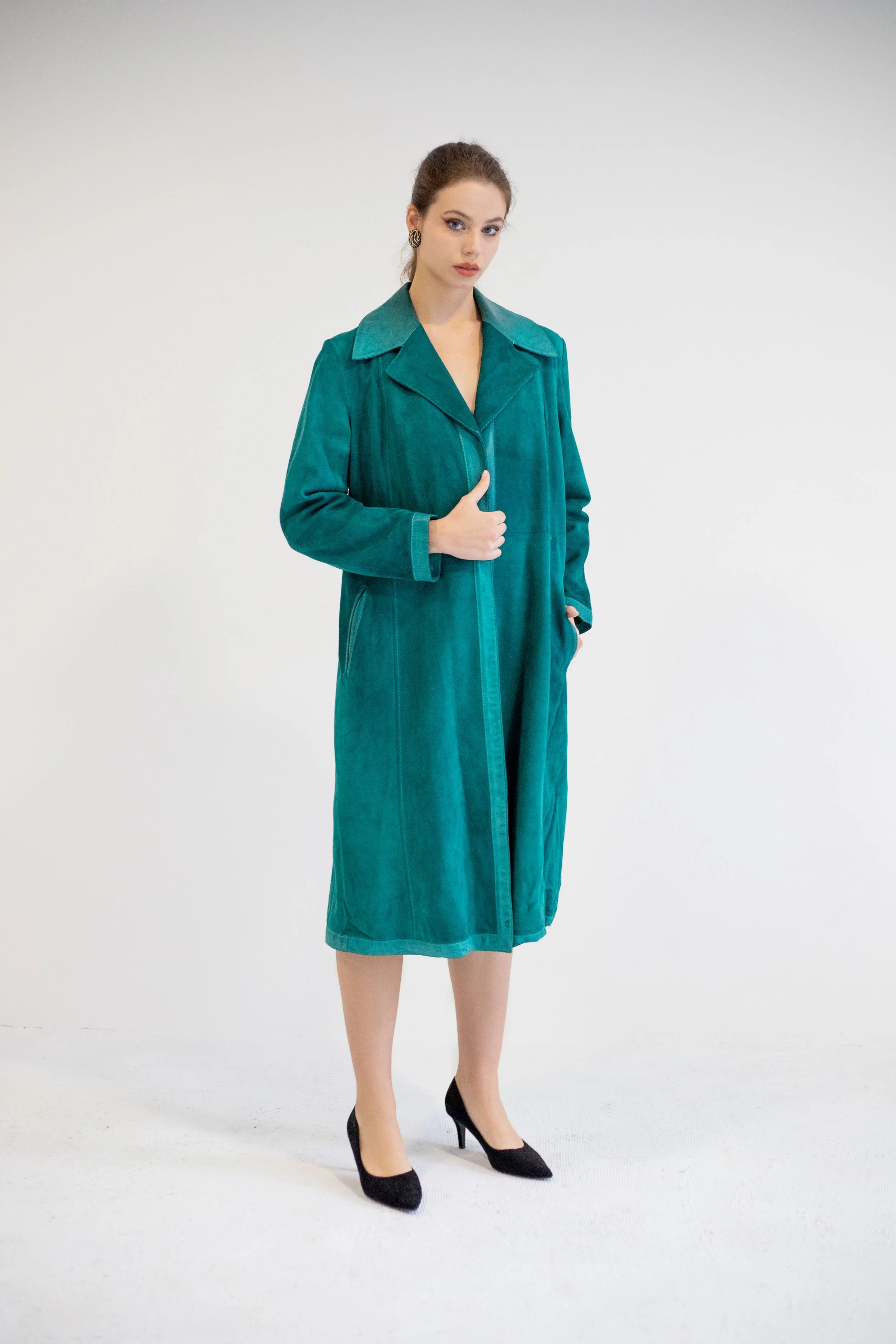 Haute Couture René DuPont Paris Suede Leather Coat