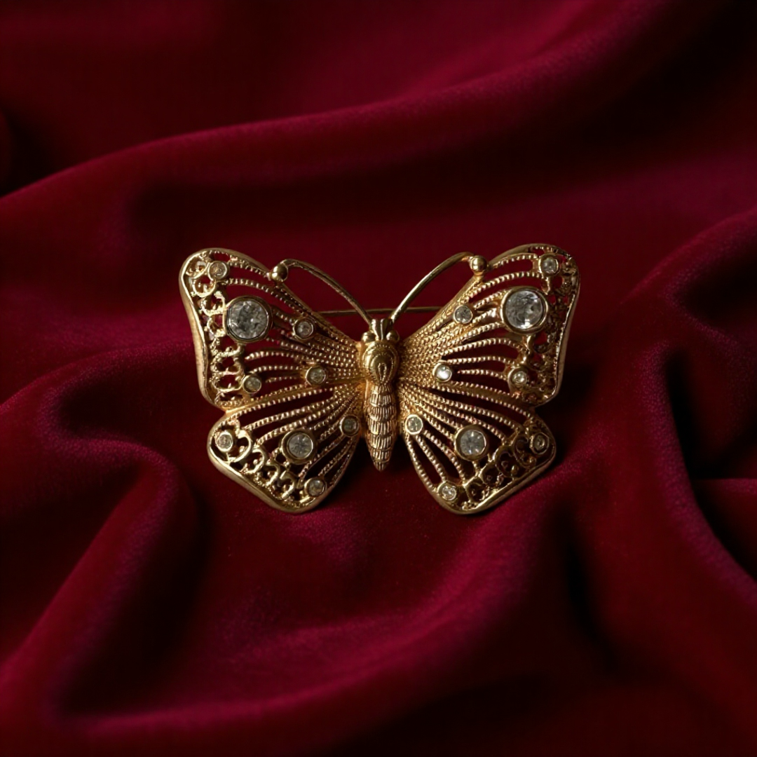 Vintage Christian Dior Butterfly Brooch