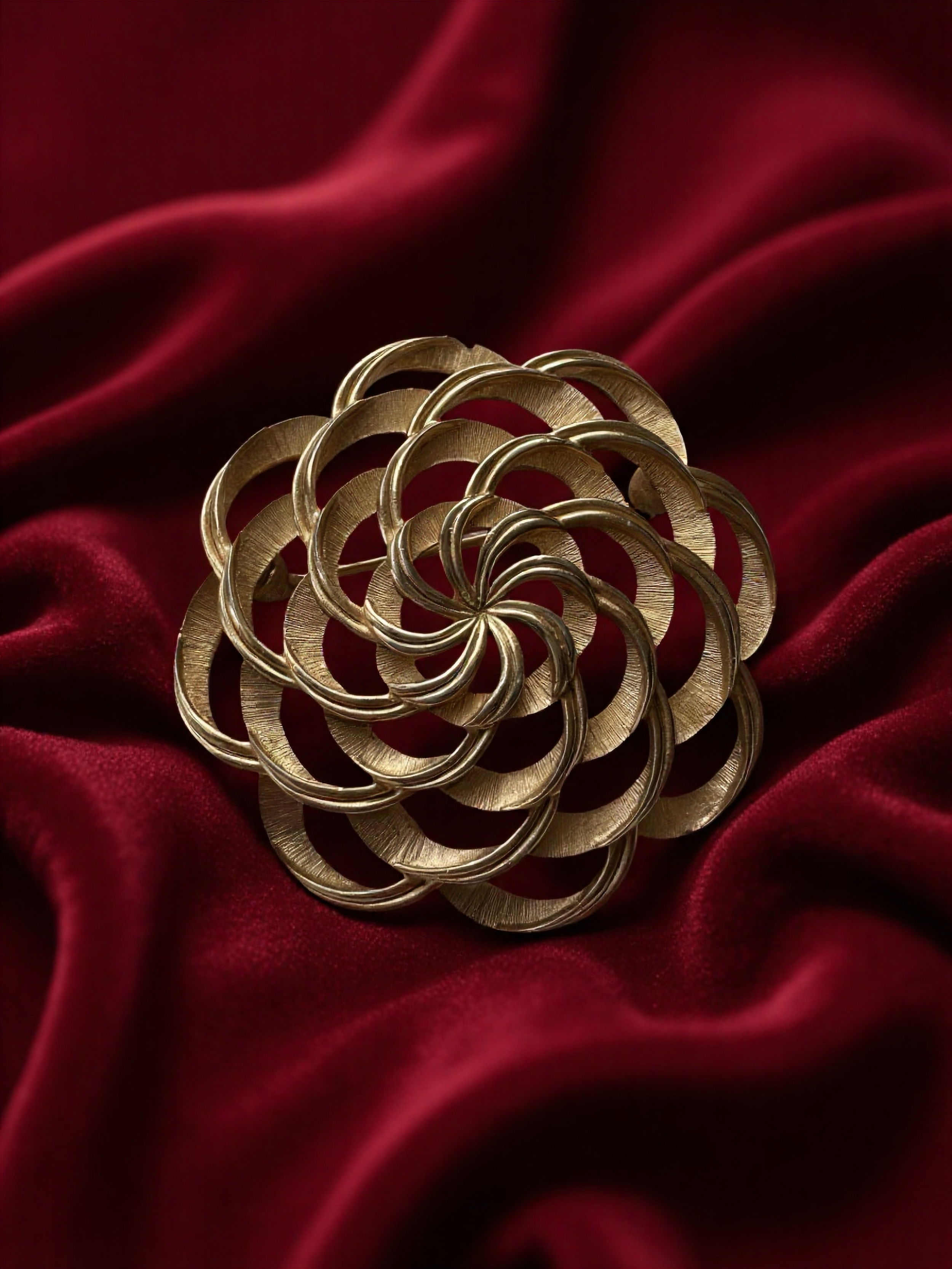Vintage  Crown Trifari Gold-Tone Brooch