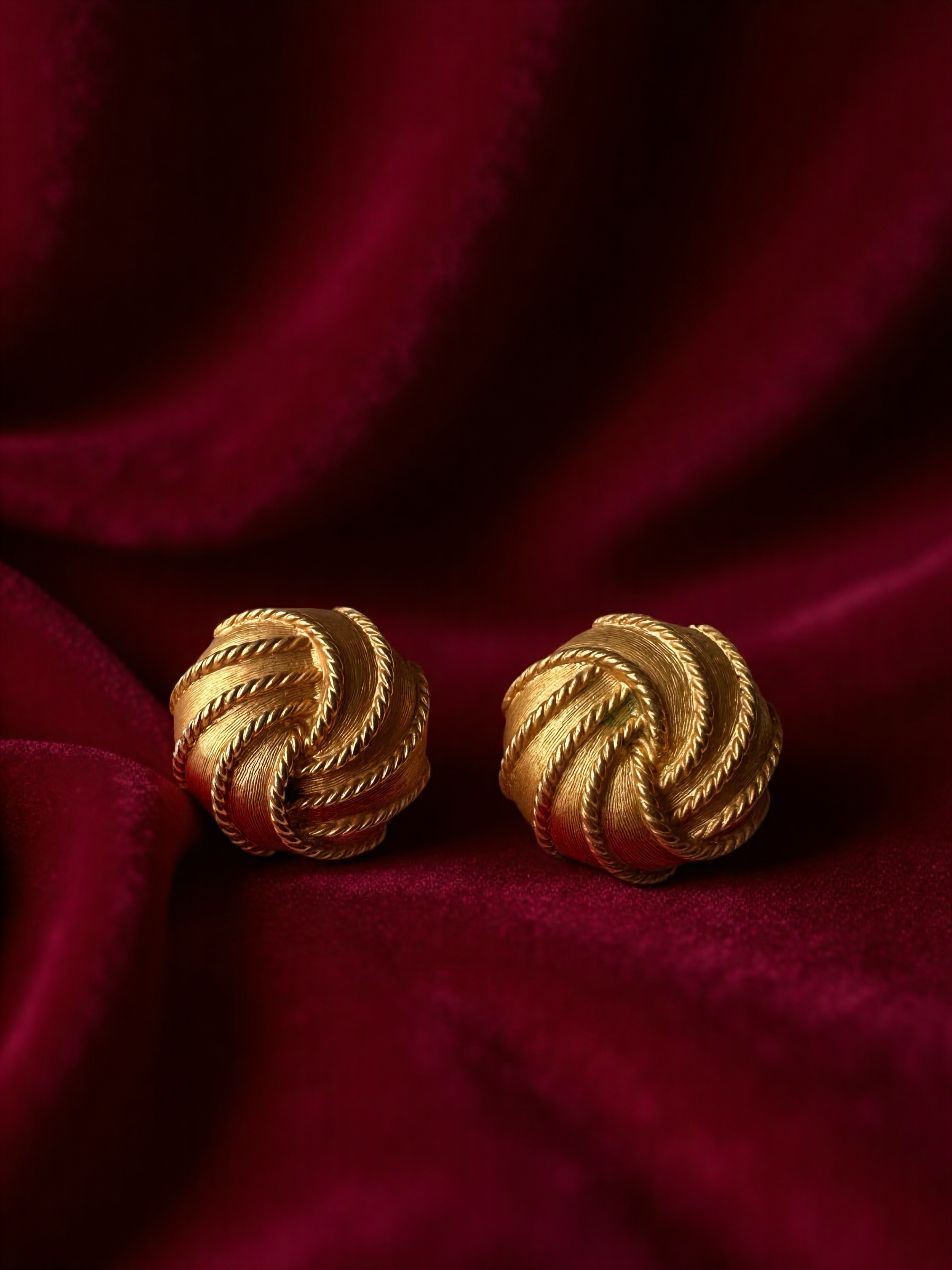 Napier Pin Goldtone Round Earrings