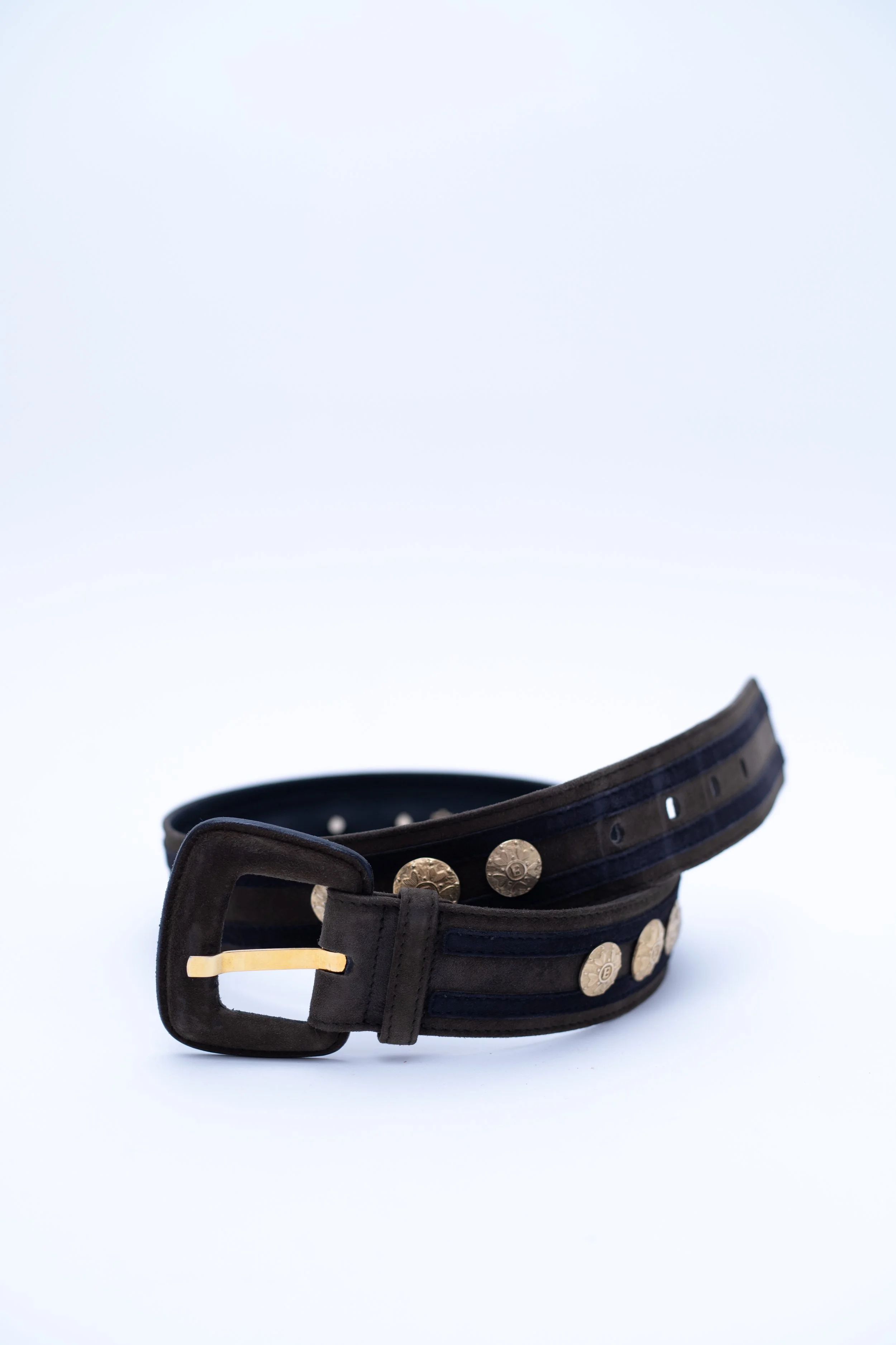 ESCADA Green Leather Stud Belt