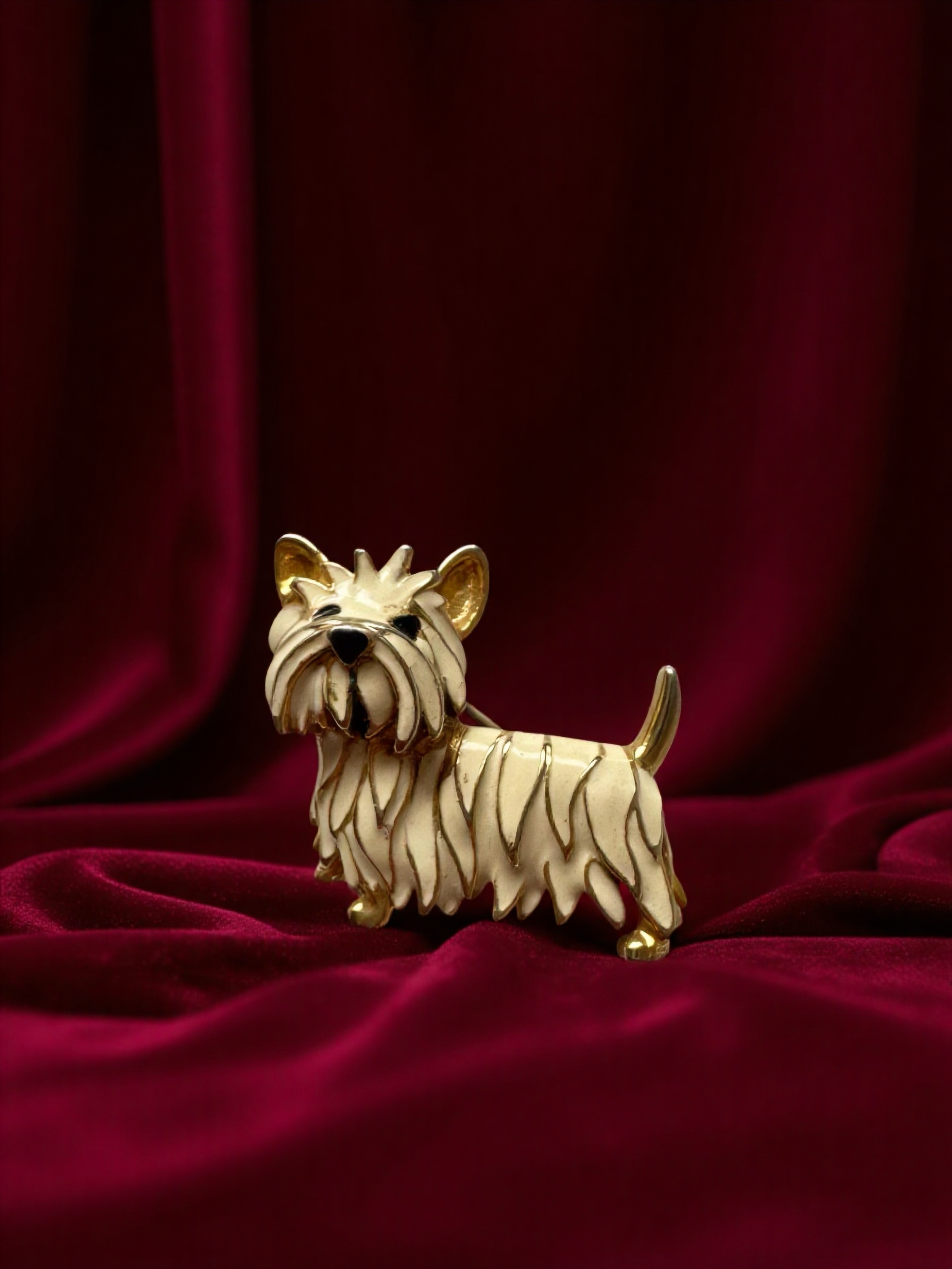 Vintage Gold-Tone Scottish Terrier Brooch