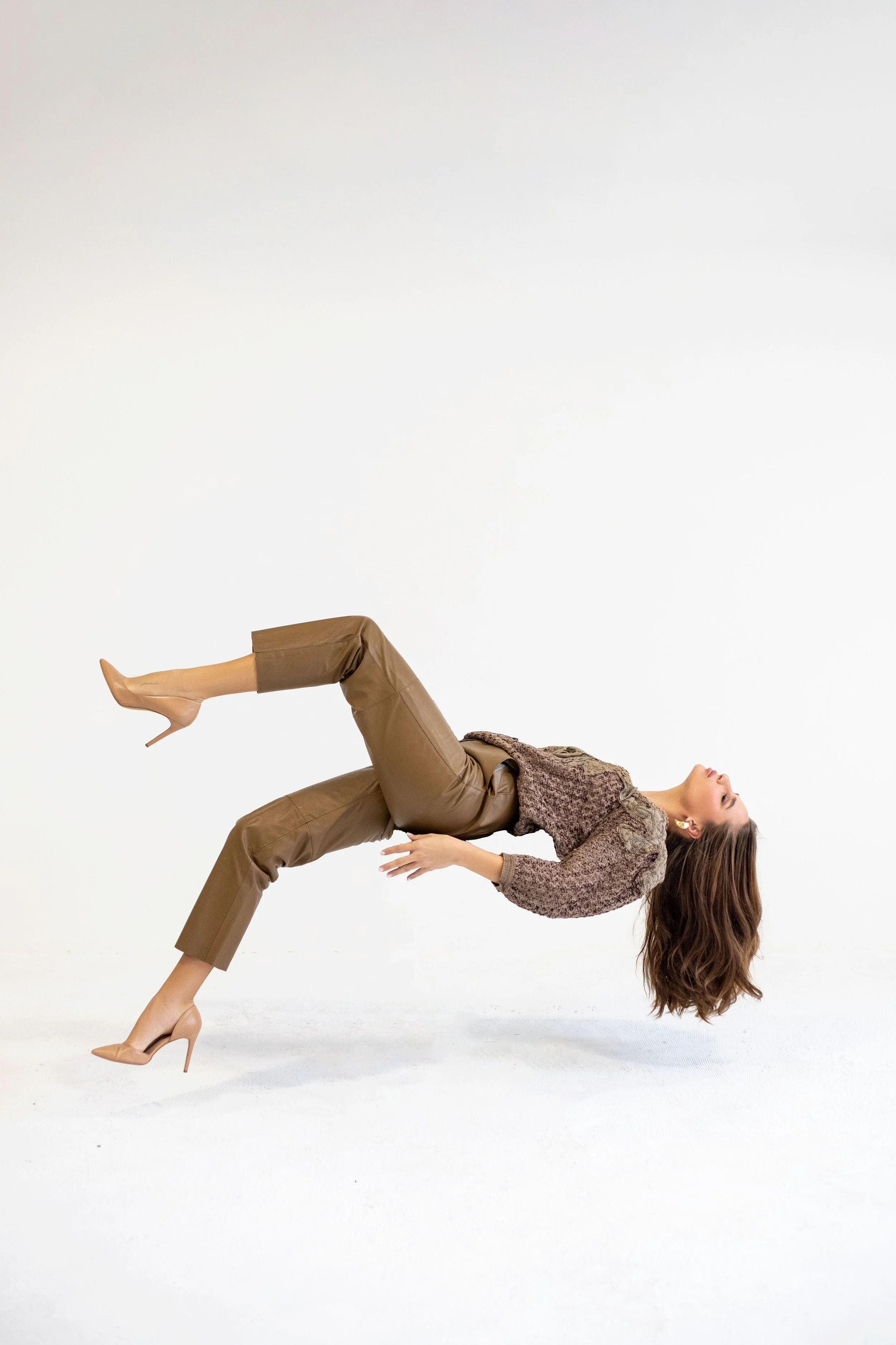 Vintage Mocha Leather Pants