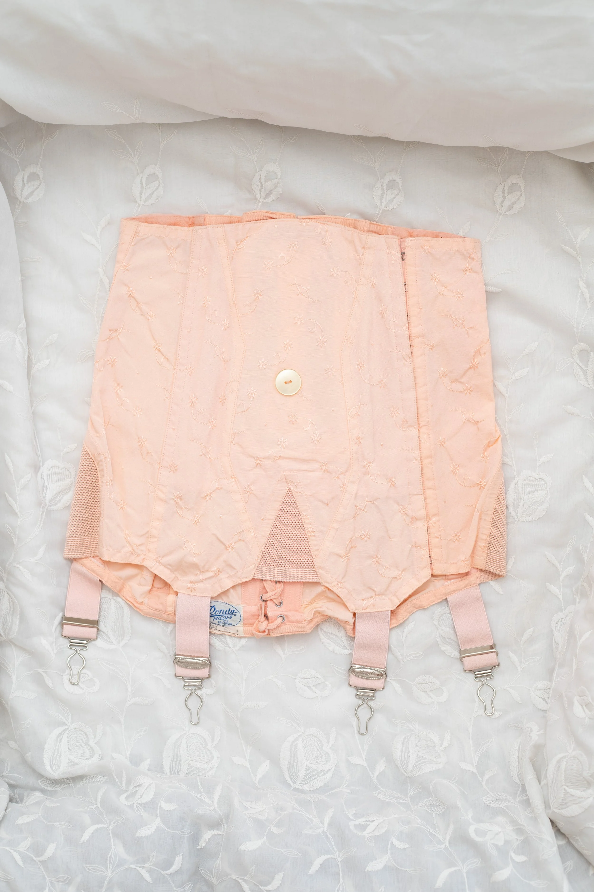 Authentic German  Rhonda Mieder Suspender in Blush Pink