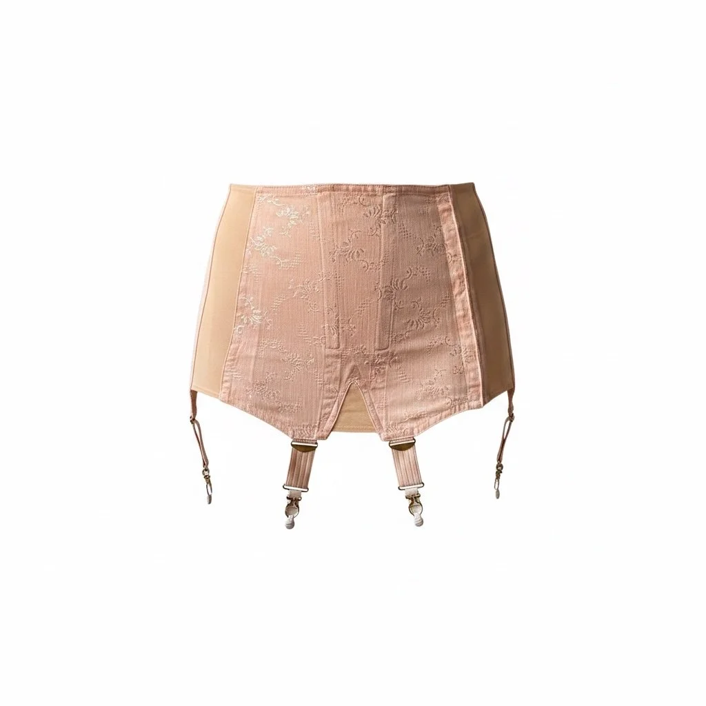 Naturana 1950s Peach Brocade Girdle