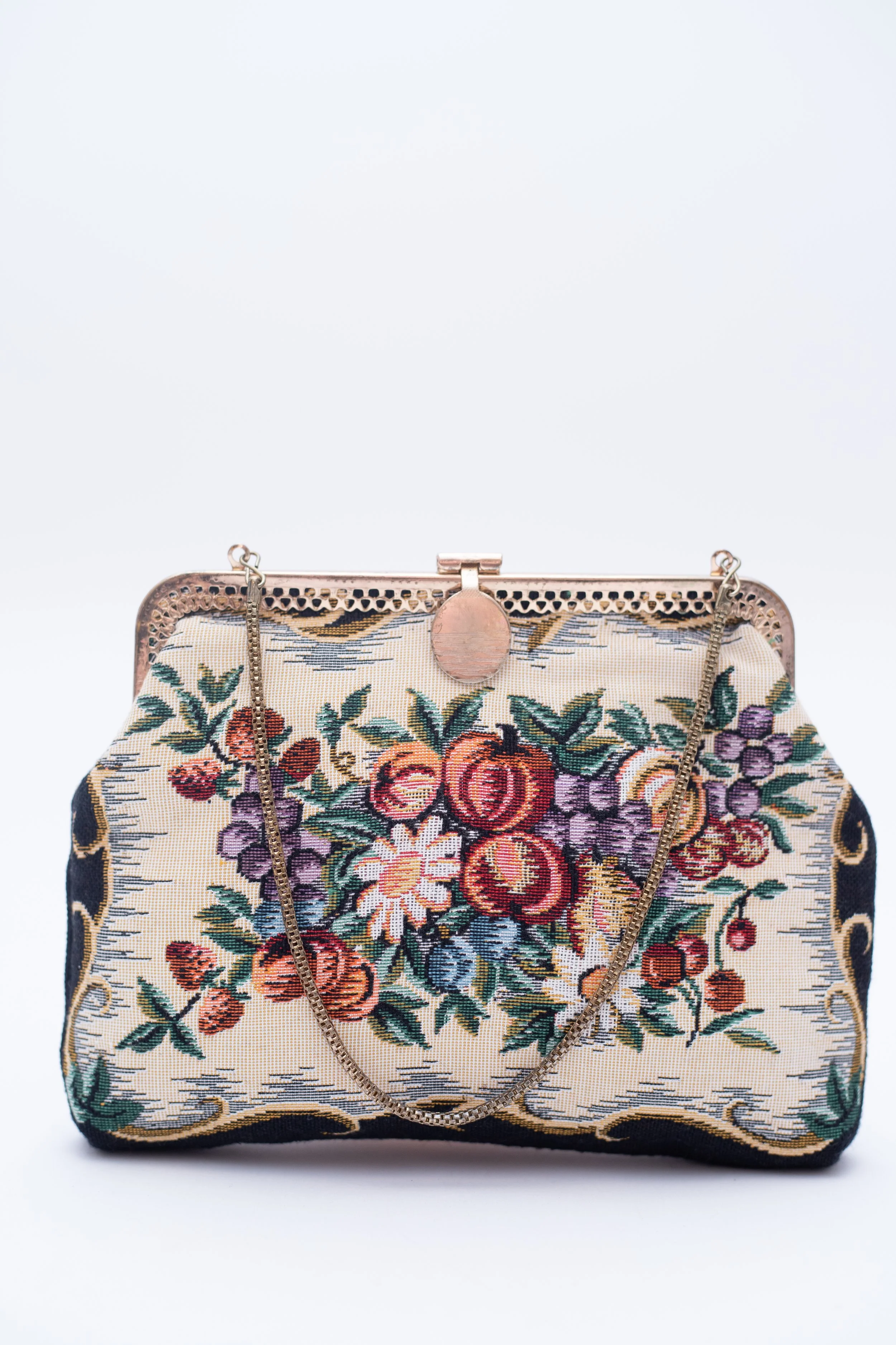 Tapestry Clutch 1950's-1960's Purse