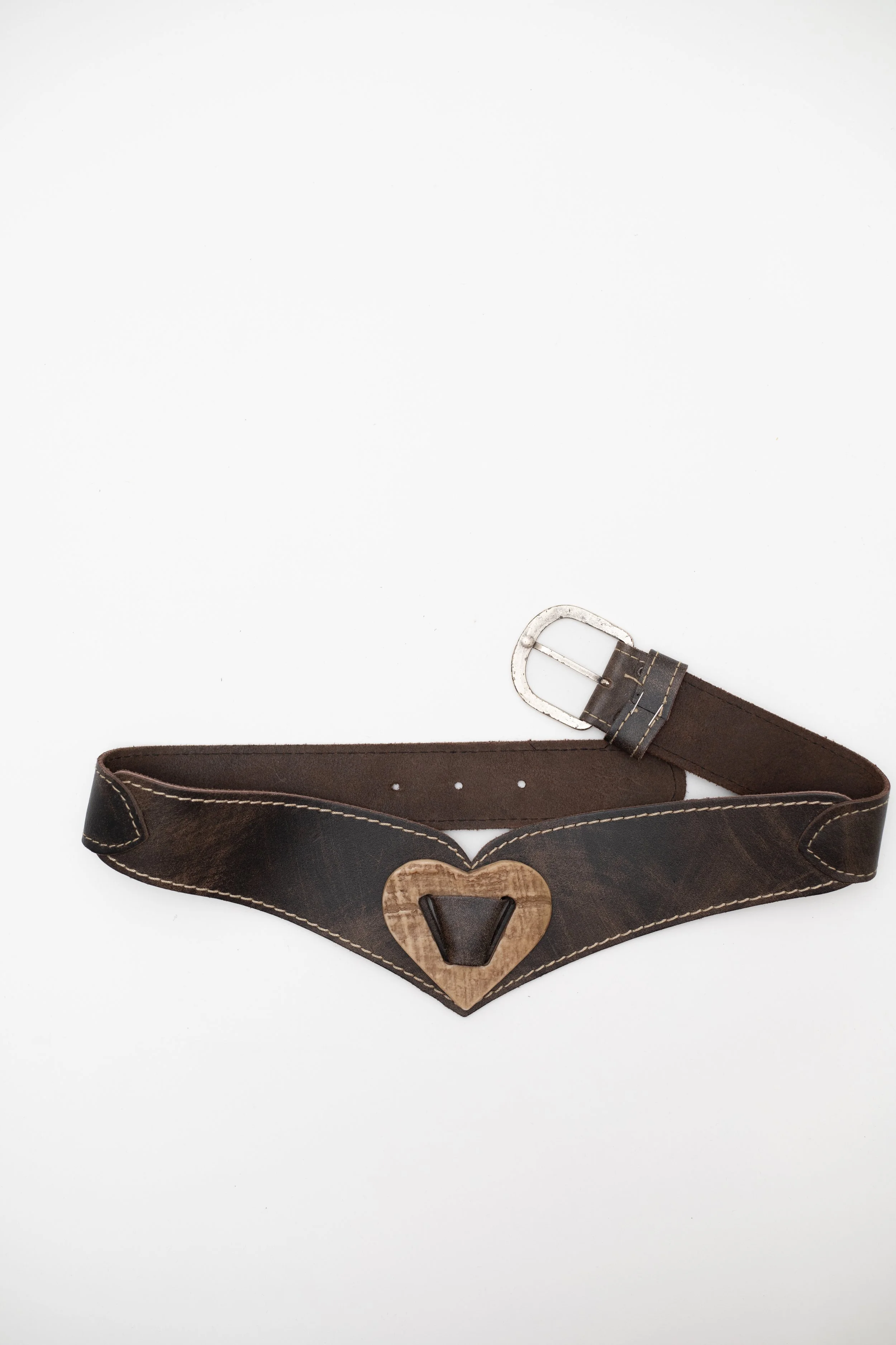Vintage Folk Brown Heart Belt