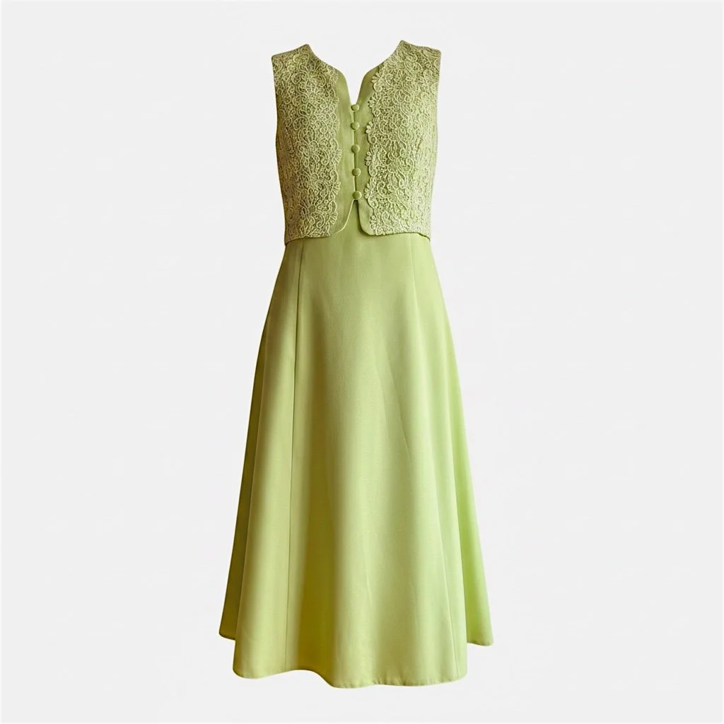 Vintage Lime-green Dress