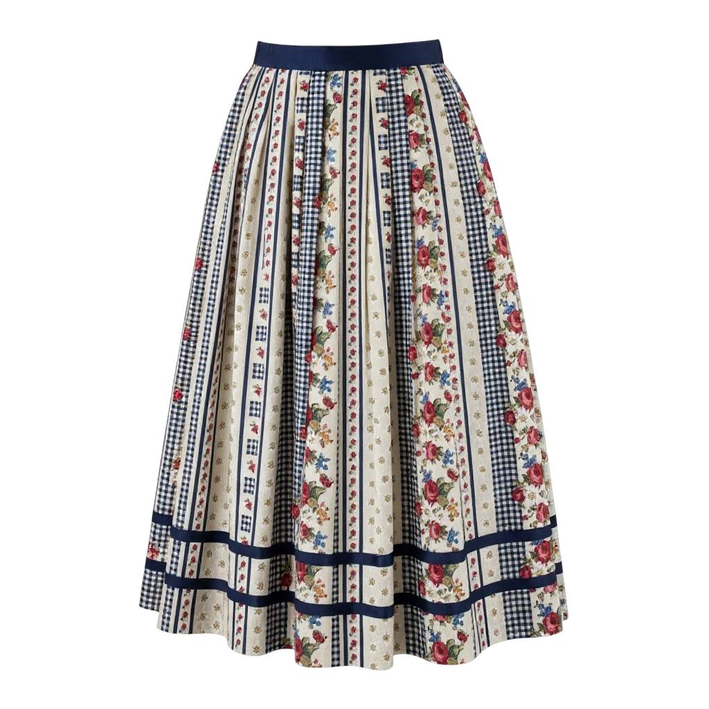 Vintage Austrian Floral Skirt