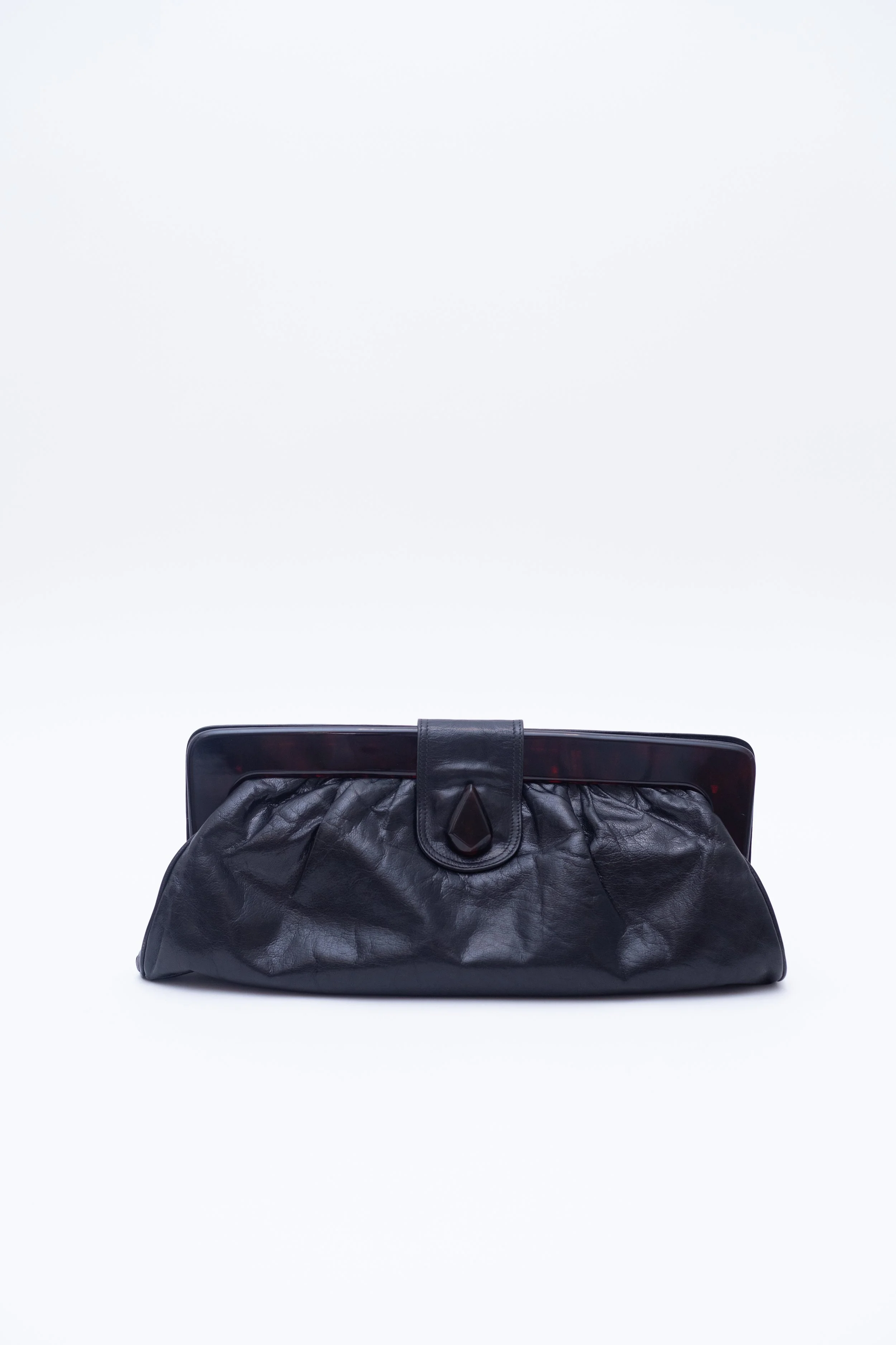 Pistore Italy 1980s Leather Clutch