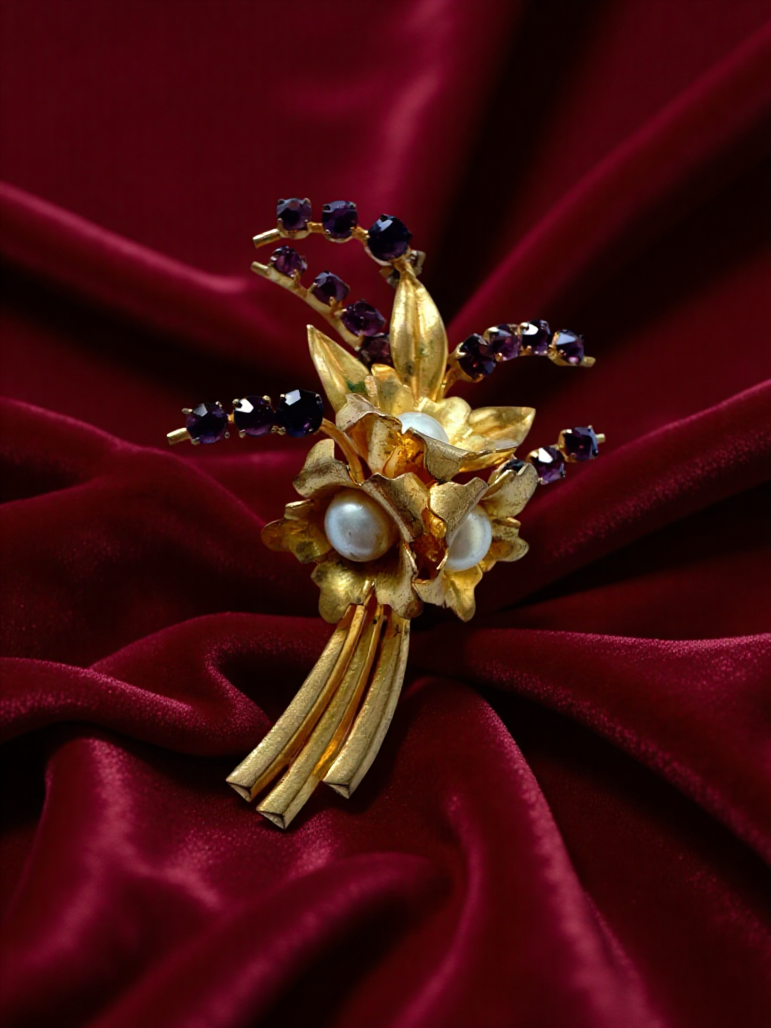 Mid Century Costume Brooch