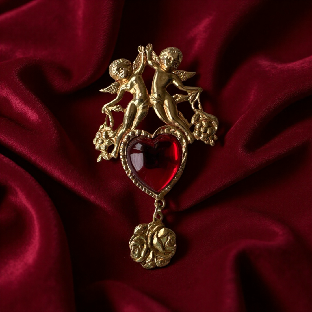 JJ Cherub Pin Brooch