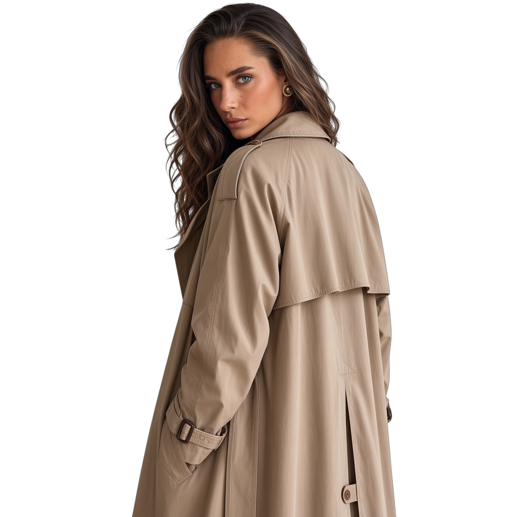 Vintage 1990s Trench Coat with Iconic Silhouette