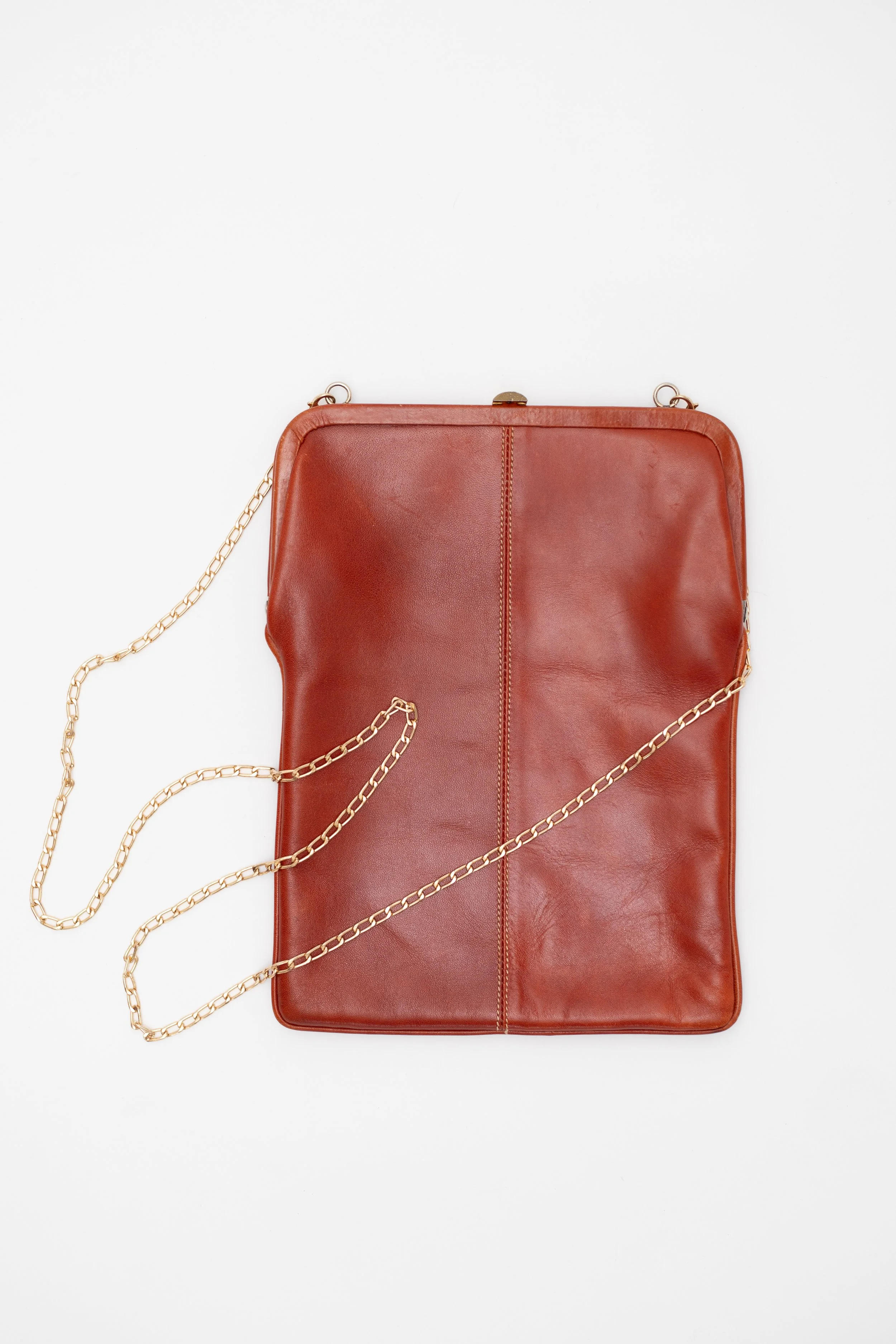 Vintage Leather Cross-over Shoulder Bag