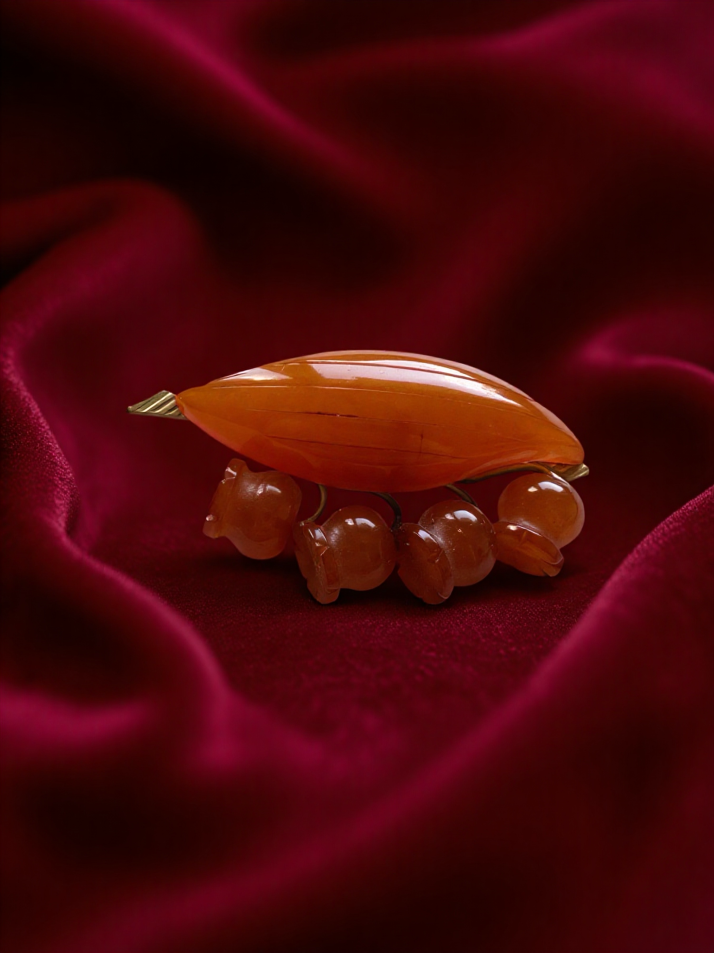 Soviet-era Amber brooch