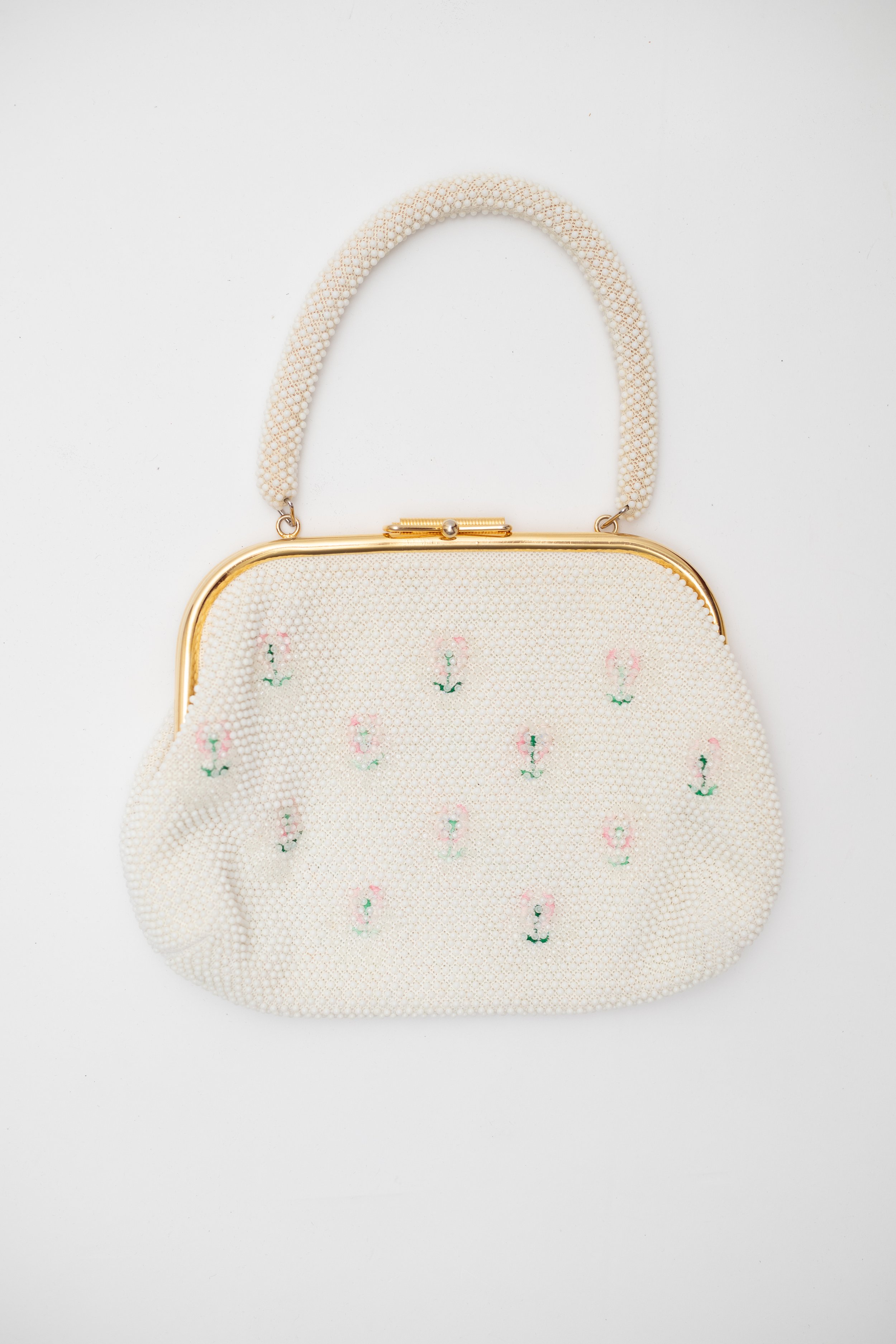 Midcentury Cord Beads Purse