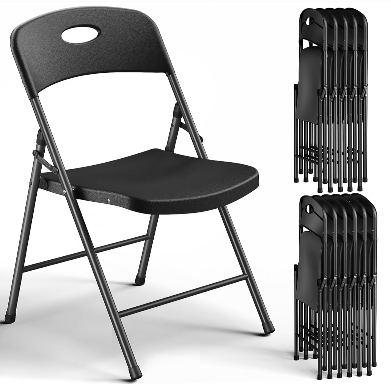 Black Resin Fold Up Chairs