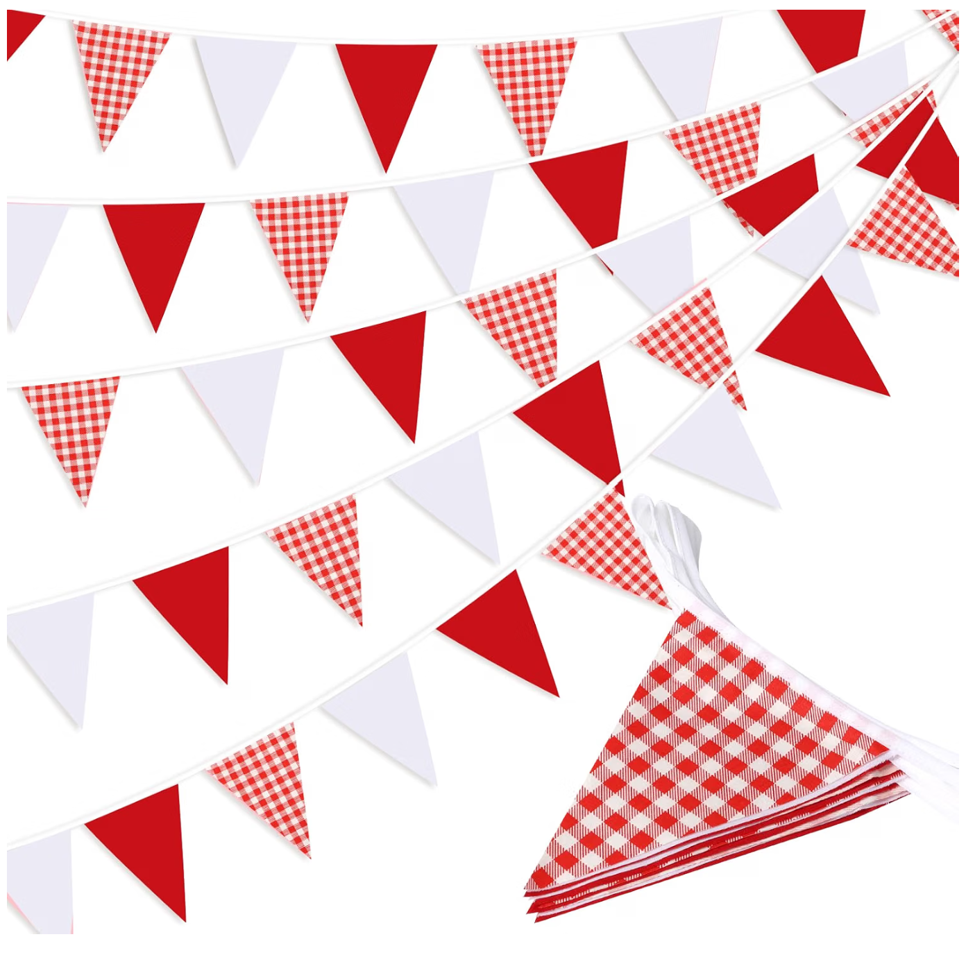 Red & White Checkered Banner