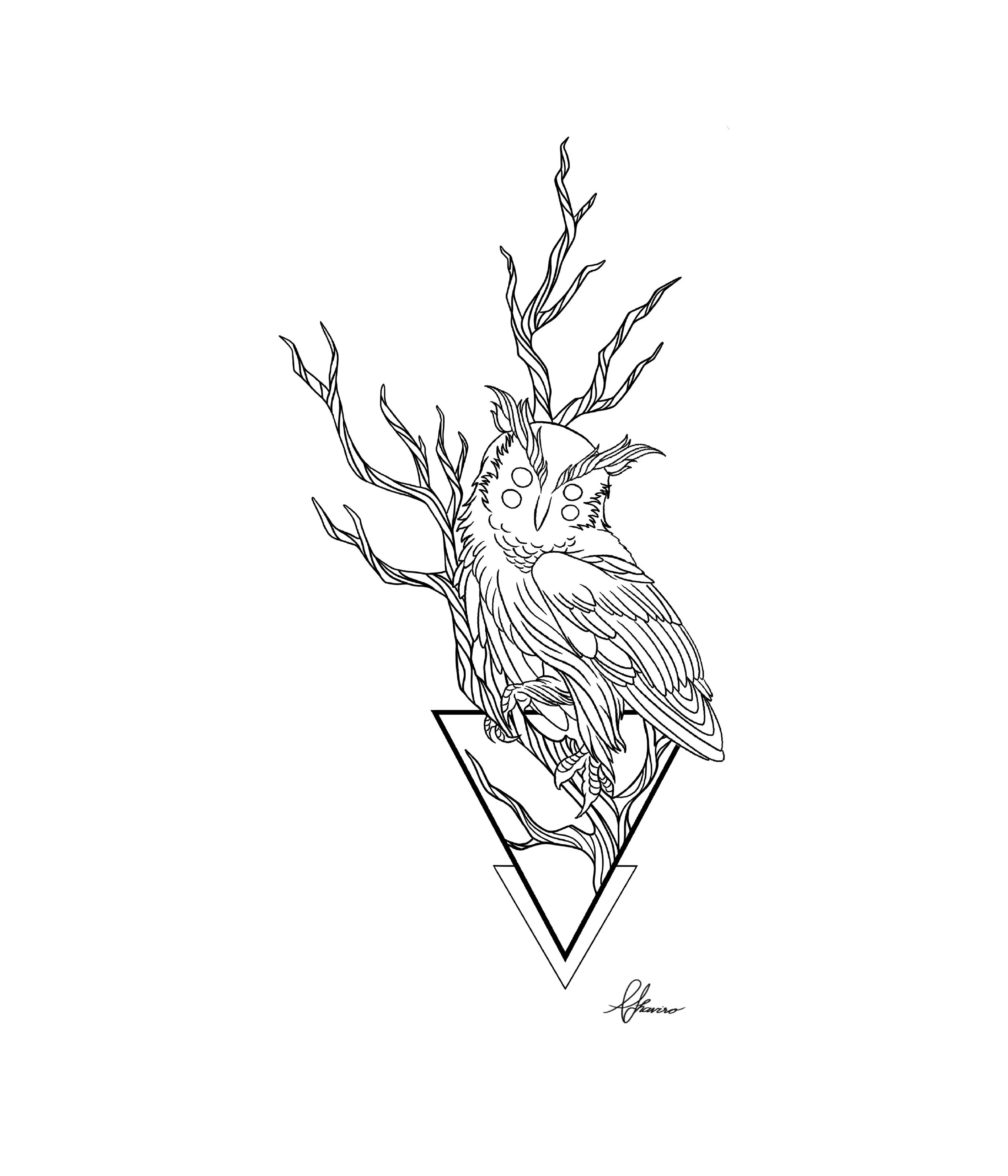 The Four Eyed Owl Art Print