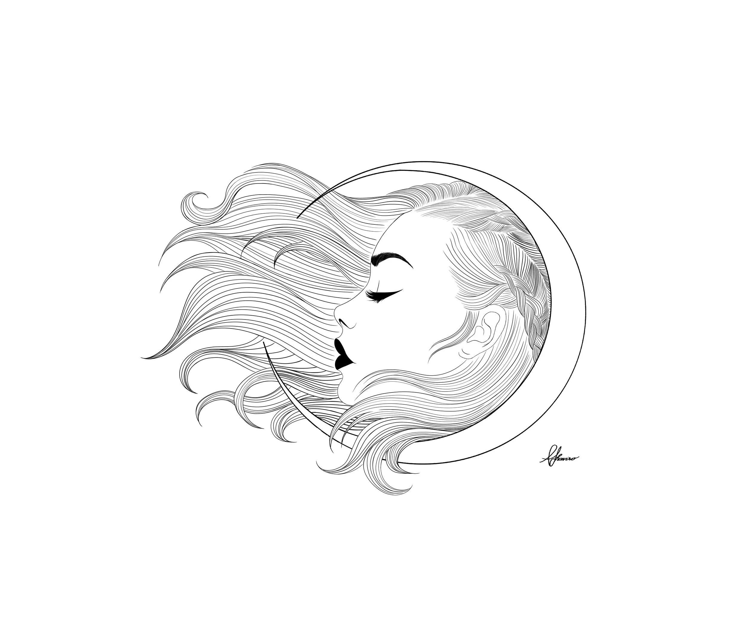 Lunar Woman Art Print