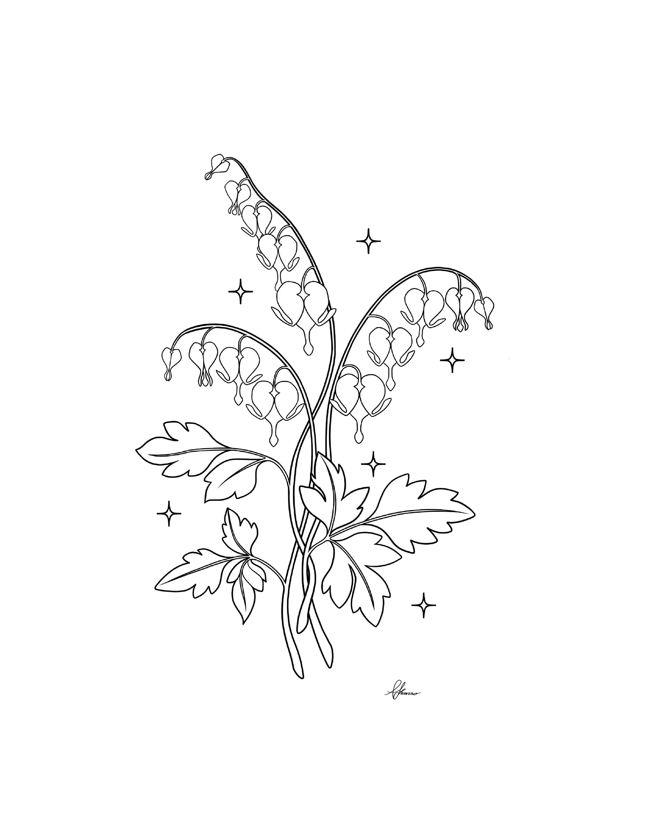 Bleeding Hearts Art Print