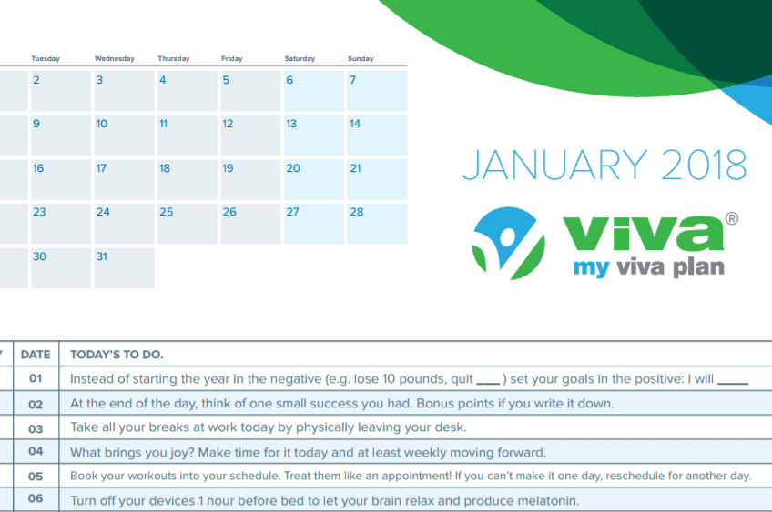 FREE January Resolution Revolution Calendar