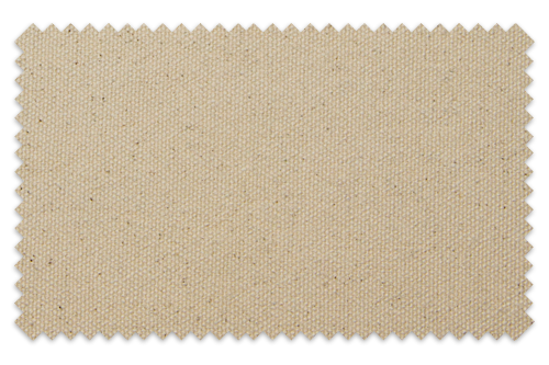 A piece of beige fabric with a zigzag edge border.