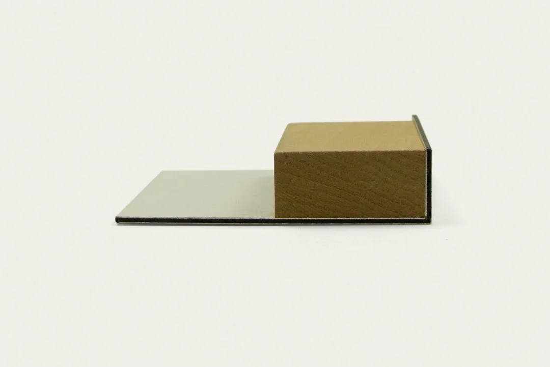 Edge treatment for a Dibond panel, on a plain white background.