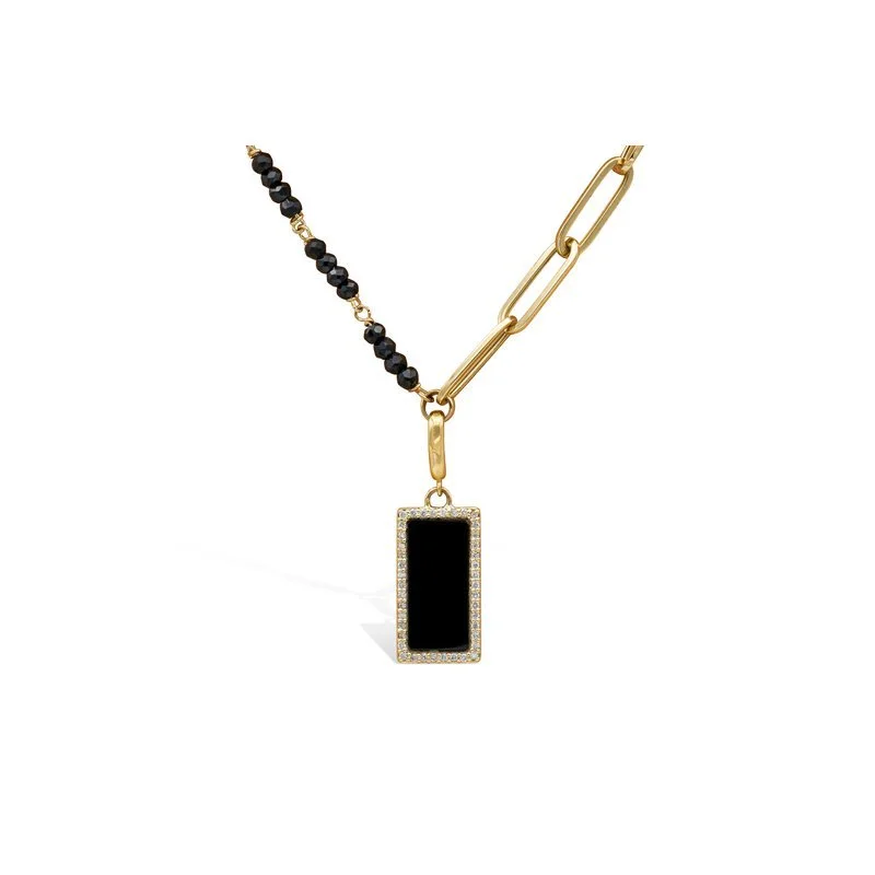 Onyx and Diamond Necklace – Rudolf Friedmann