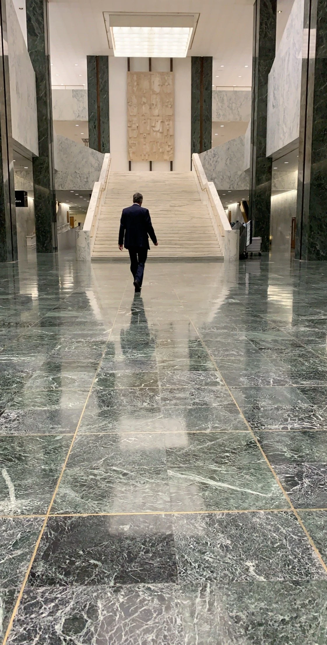 March 13, 2020, The beginning of Covid, Unidentified Man, NYS Capitol, LOB - Usually full of people and events