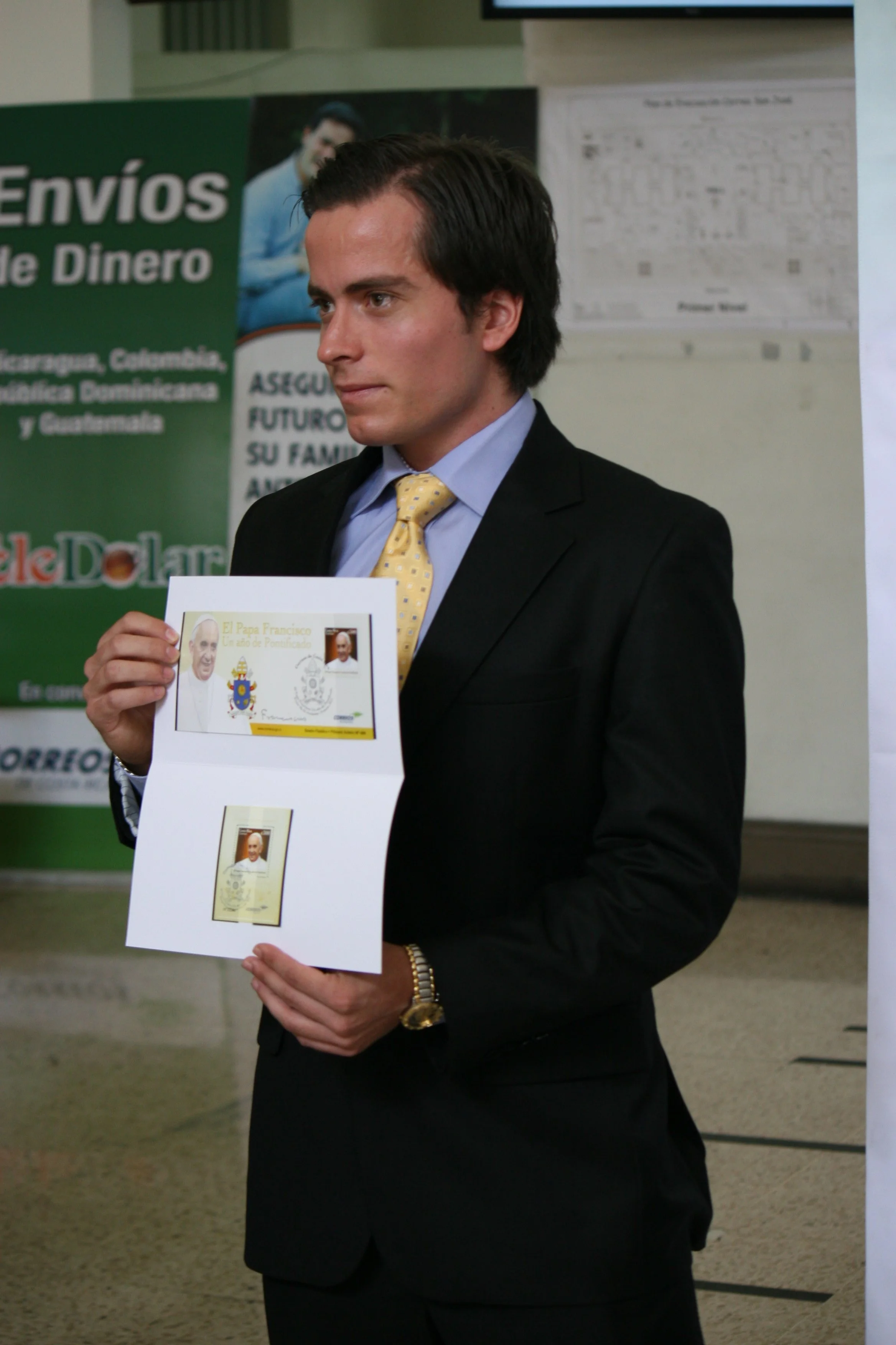 On March 19, 2014, the Costa Rican Post Office officially announced the limited issuance of 15,000 commemorative postage stamps to mark the first anniversary of his pontificate, recognizing the remarkable contributions he has made?contributions that 