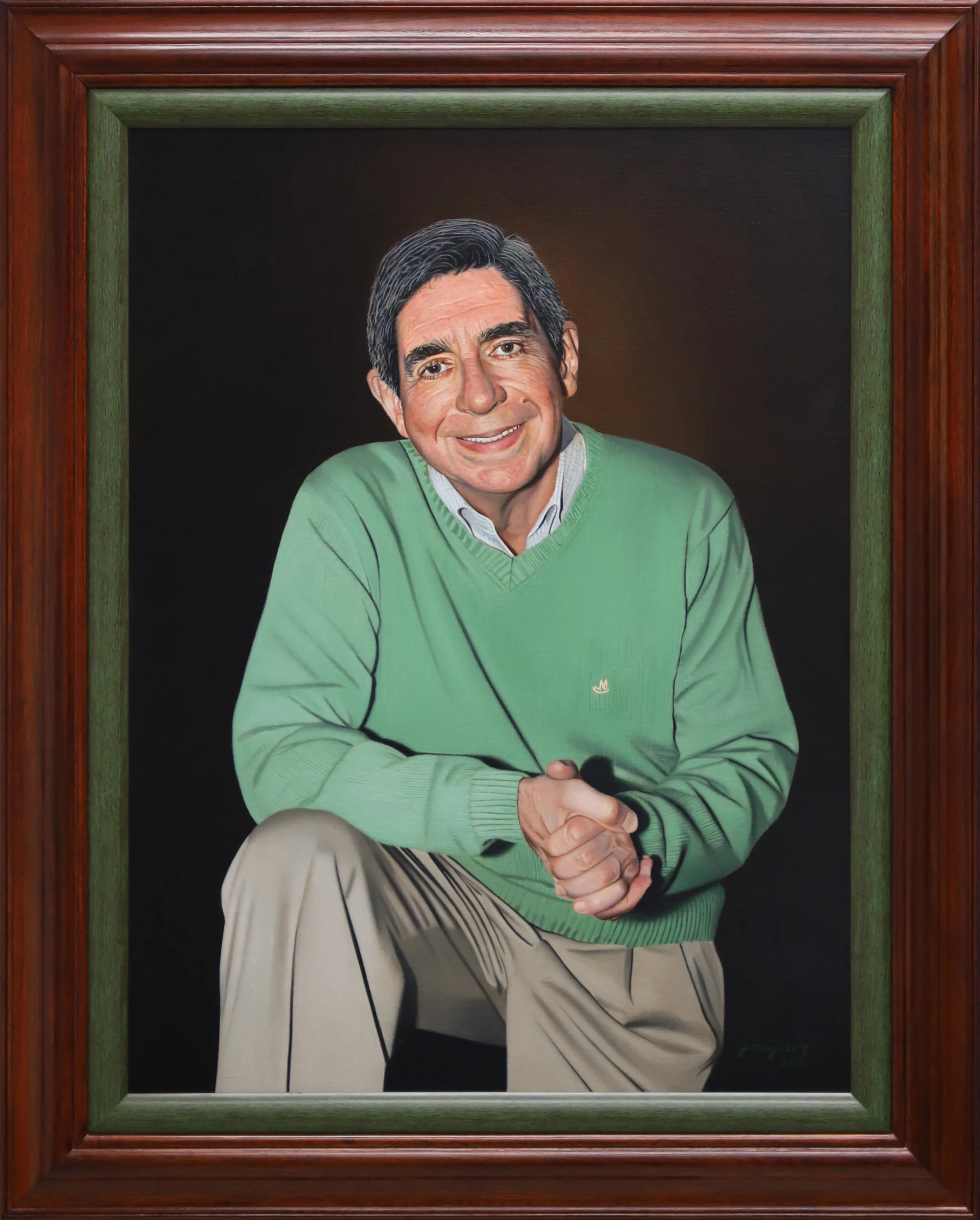 "Portrait of Óscar Arias Sánchez" - 2026. Oil on linen - 32 in (80cm) x 24 in (60cm).